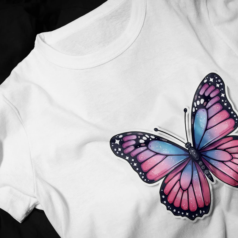 Desenli Çocuk Tişört - Kelebek main variant image