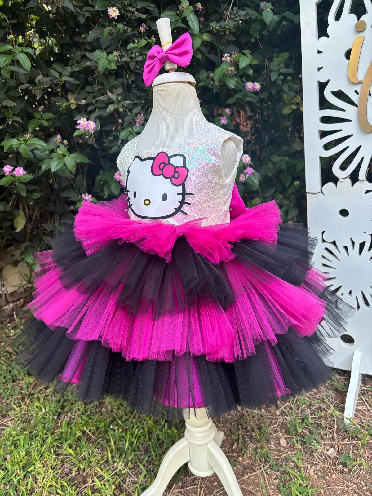 Hello Kitty Kız Çocuk Abiye - Bebek Doğum Günü Elbisesi - ipeqakids