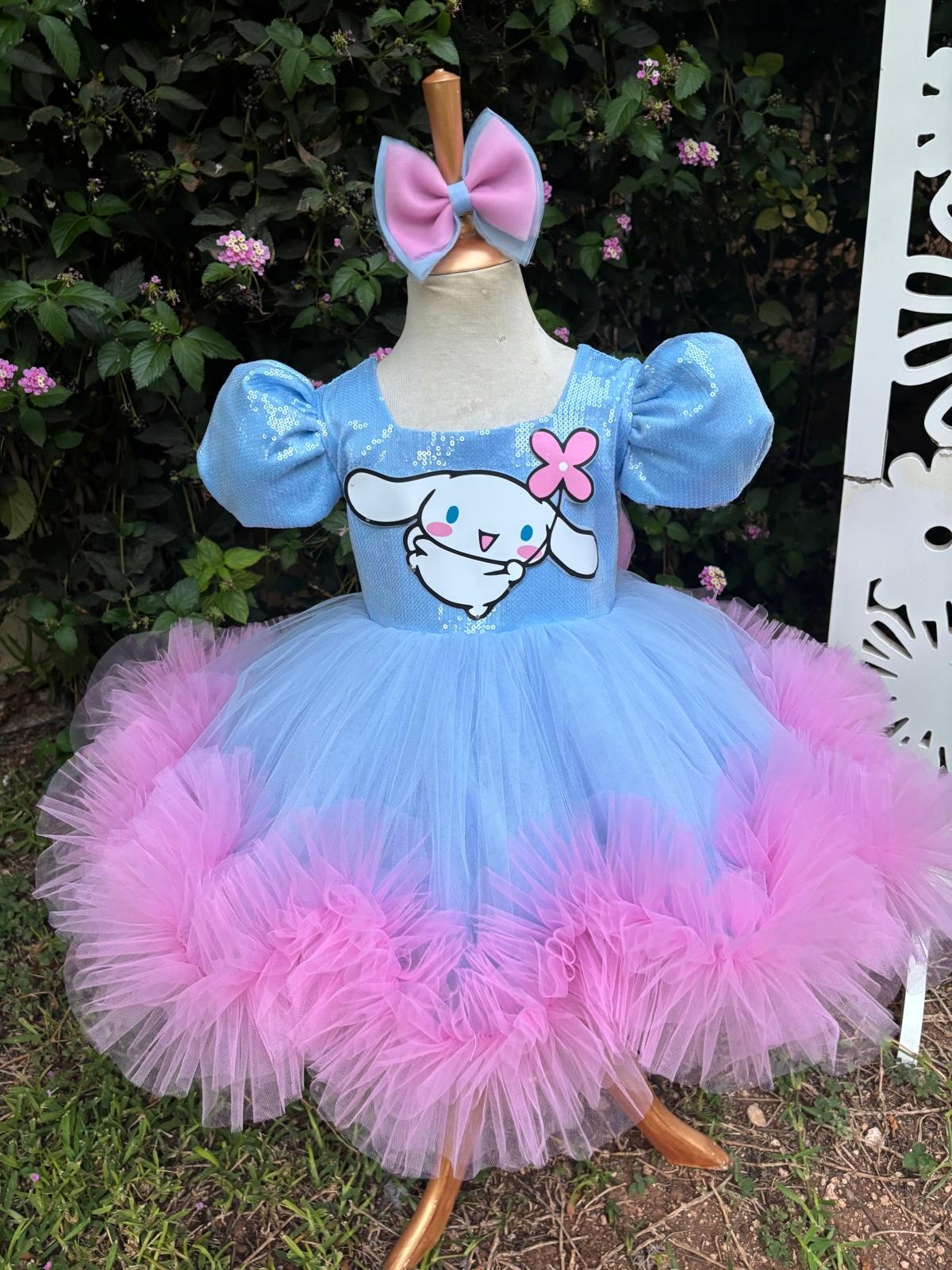 Cinnamoroll Kız Çocuk Abiye - Bebek Doğum Günü Elbisesi - ipeqakids
