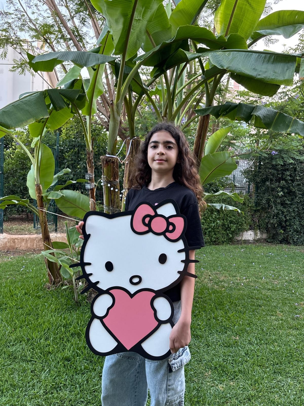 Hello Kitty Ahşap Duvar Dekoru