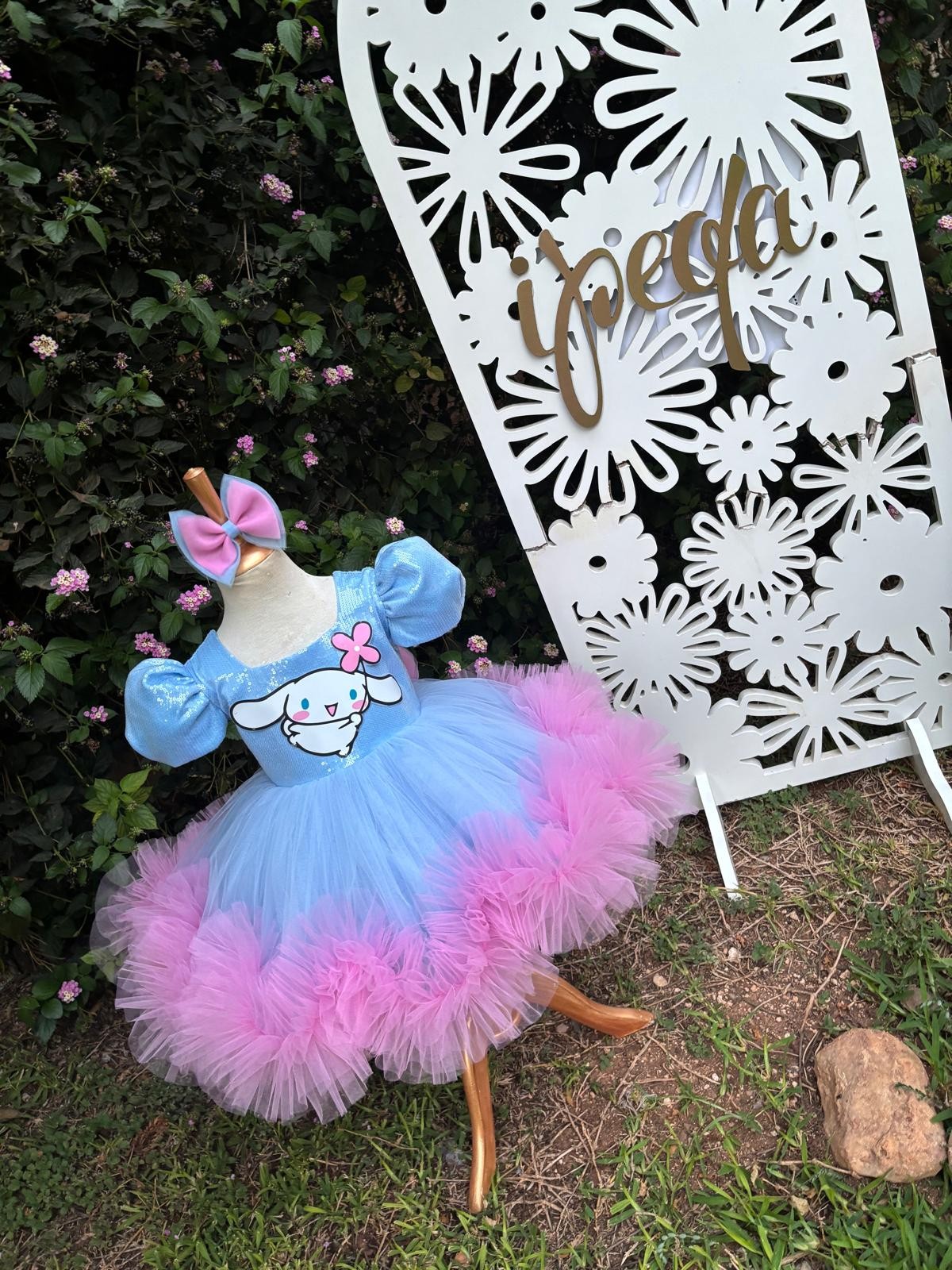Cinnamoroll Kız Çocuk Abiye - Bebek Doğum Günü Elbisesi - ipeqakids
