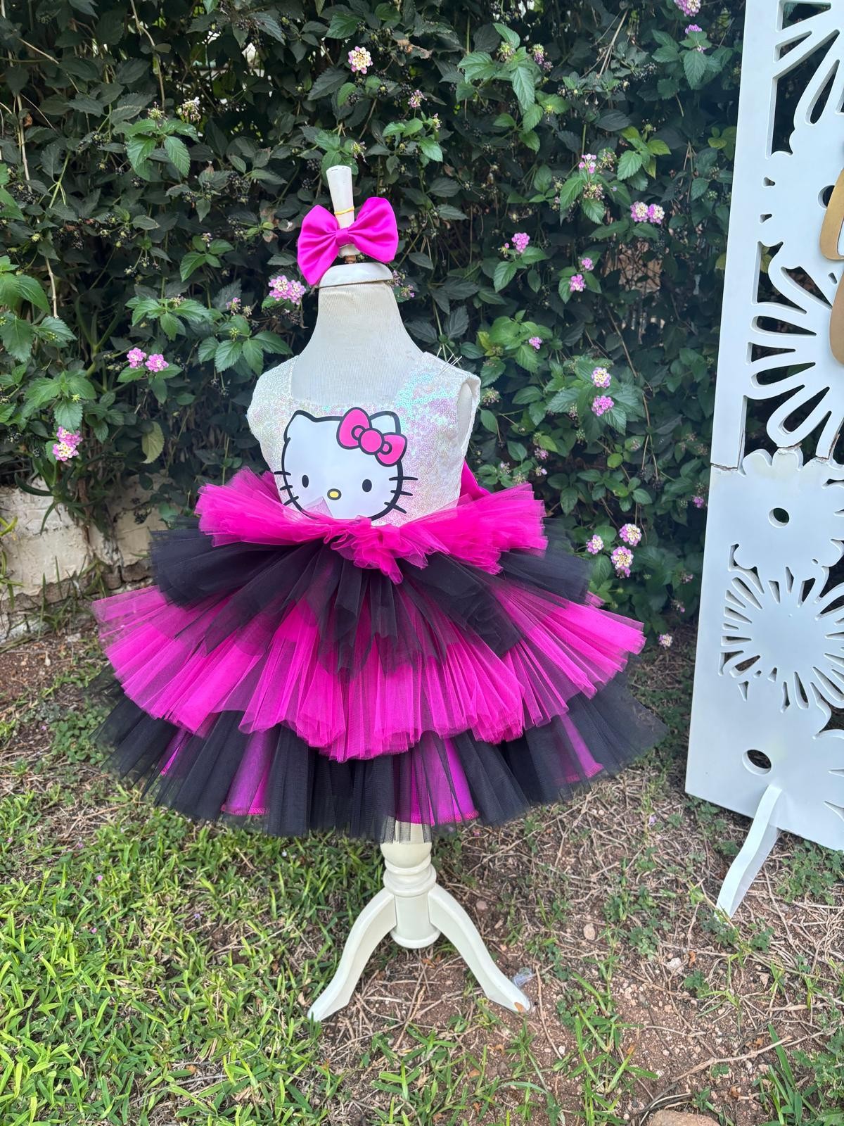 Hello Kitty Kız Çocuk Abiye - Bebek Doğum Günü Elbisesi - ipeqakids