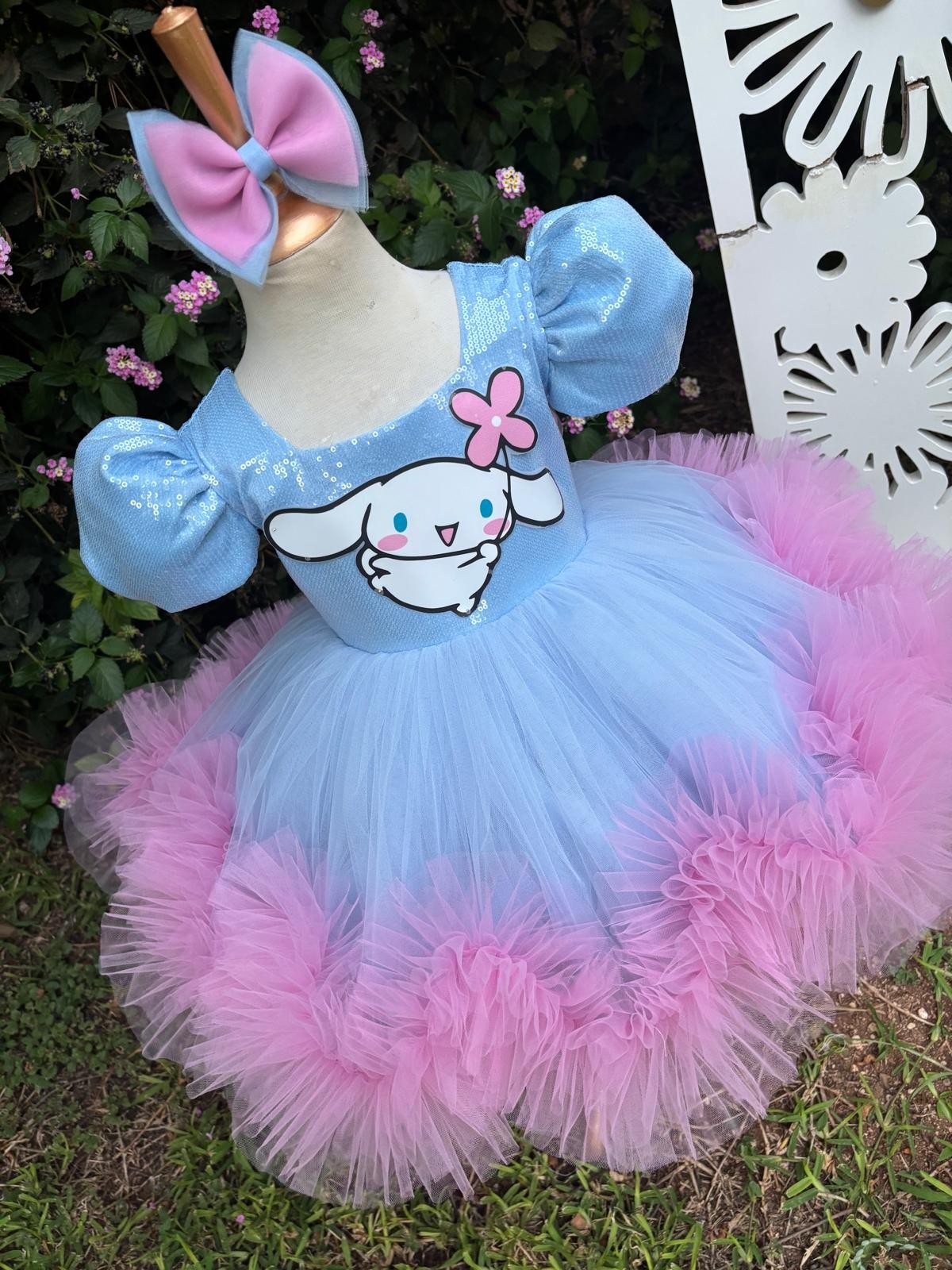 Cinnamoroll Kız Çocuk Abiye - Bebek Doğum Günü Elbisesi - ipeqakids
