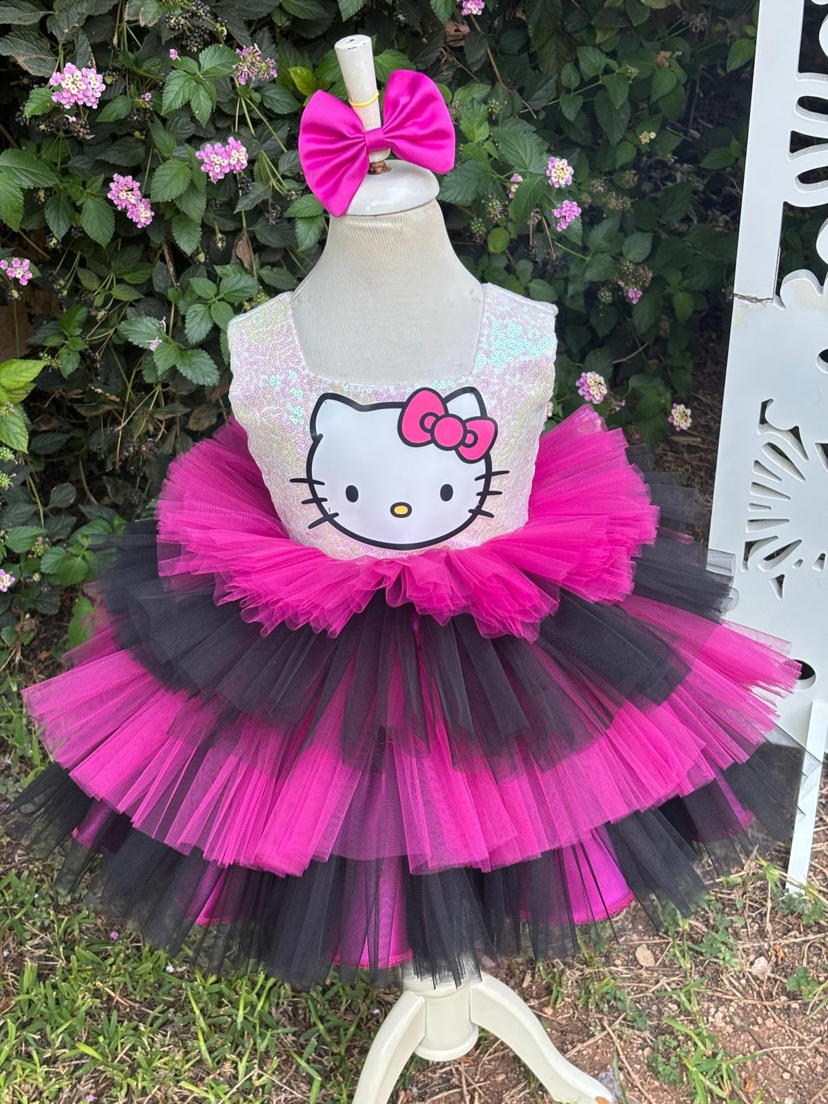Hello Kitty Kız Çocuk Abiye - Bebek Doğum Günü Elbisesi - ipeqakids