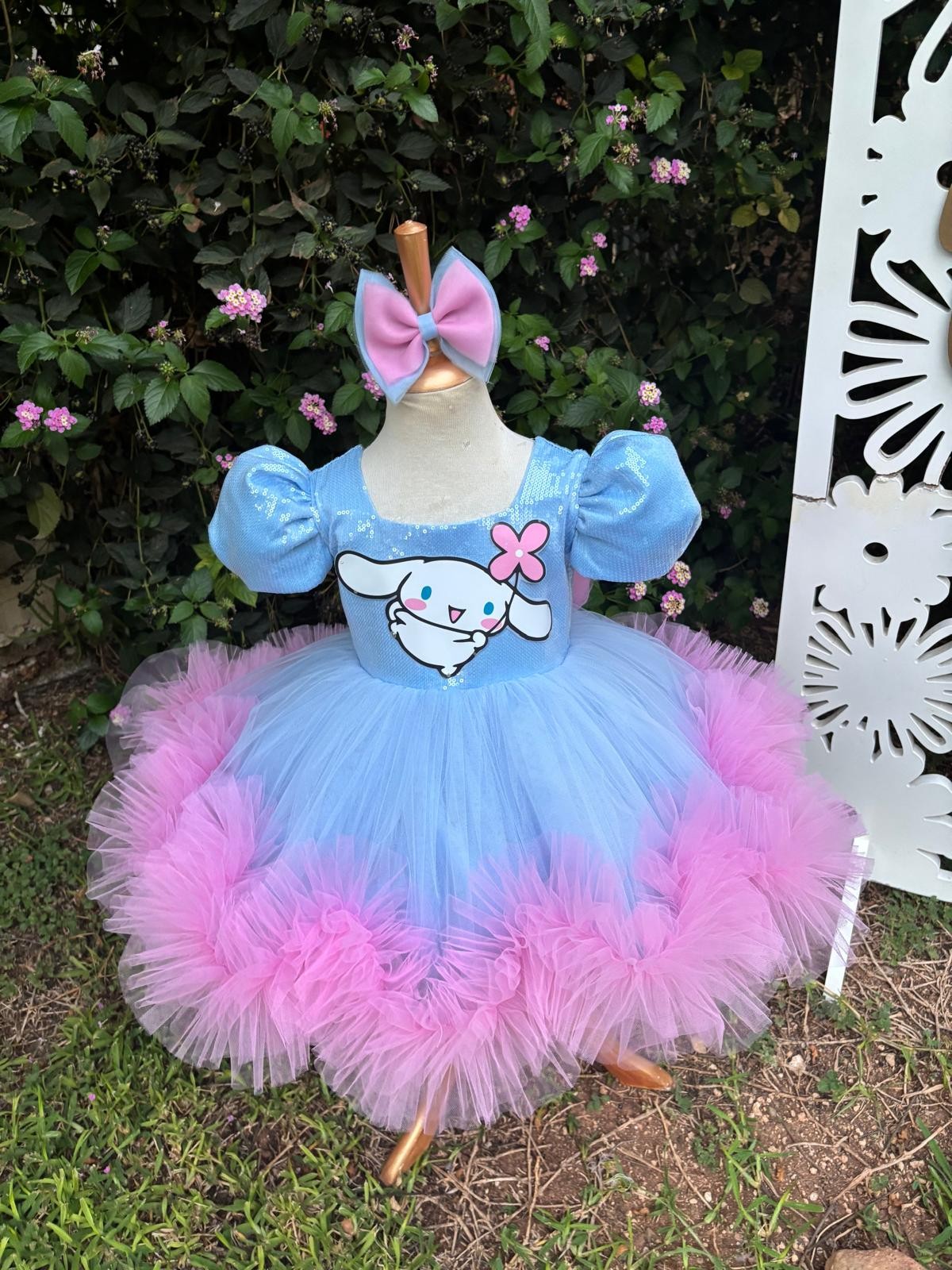 Cinnamoroll Kız Çocuk Abiye - Bebek Doğum Günü Elbisesi - ipeqakids