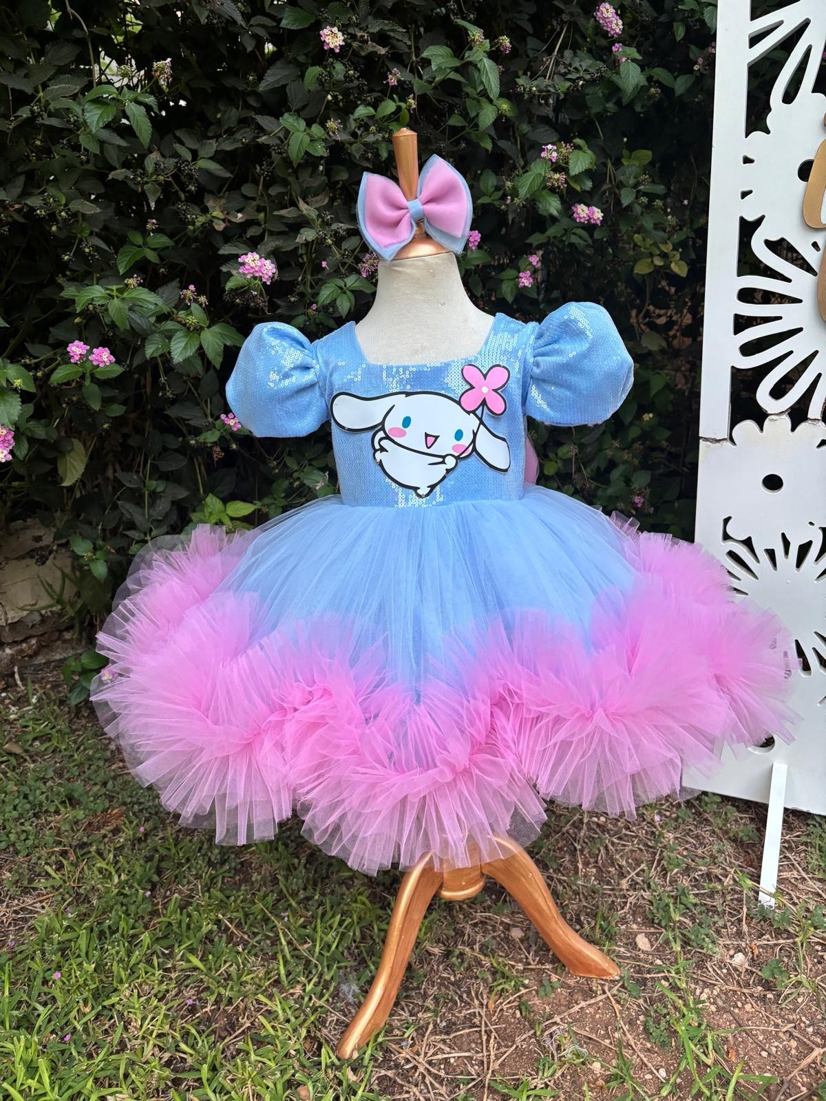 Cinnamoroll Kız Çocuk Abiye - Bebek Doğum Günü Elbisesi - ipeqakids