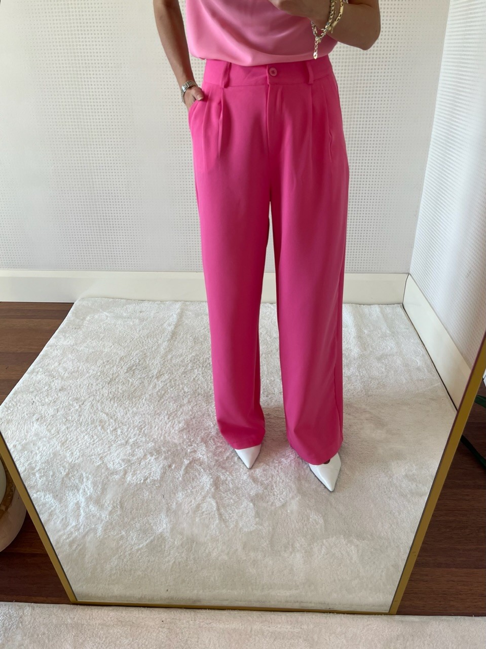 ROCHE PEMBE PALAZZO PANTOLON