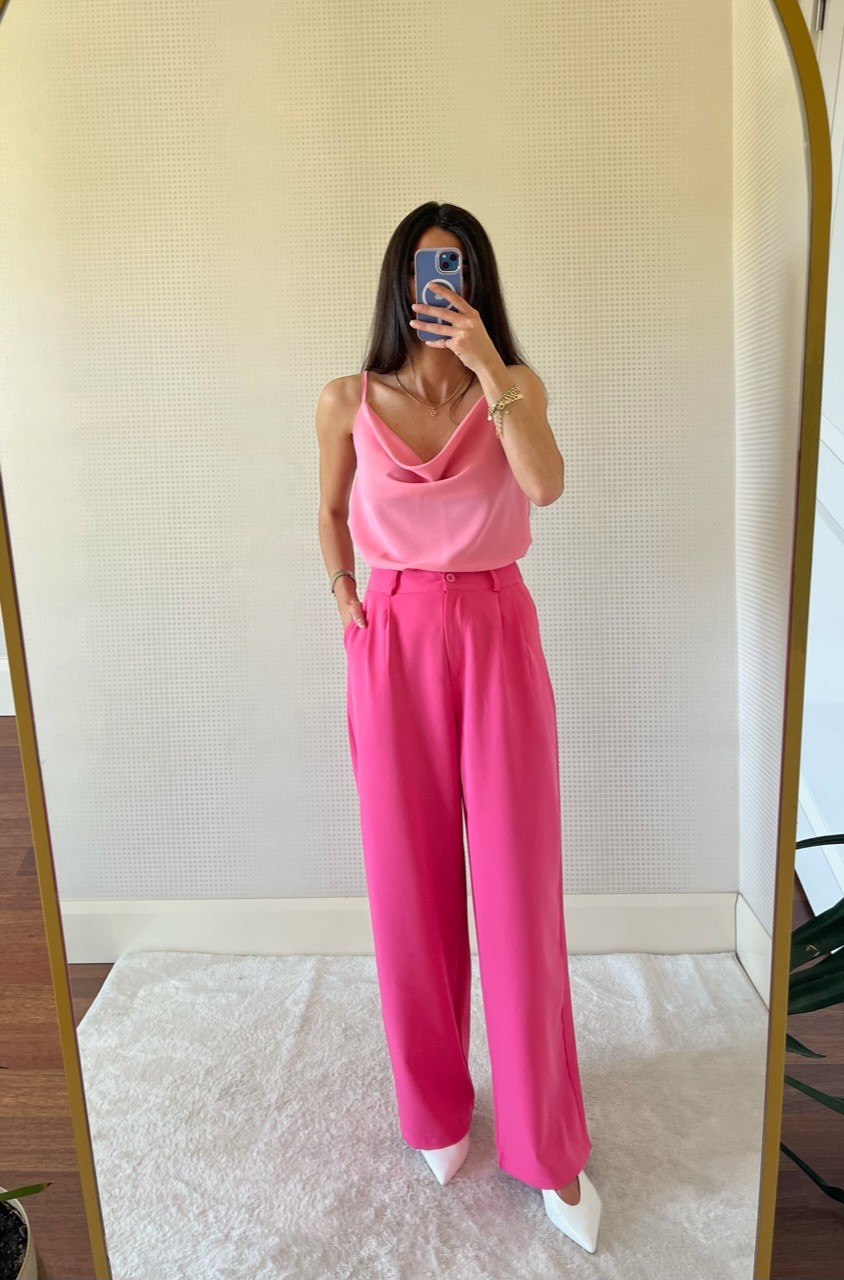 ROCHE PEMBE PALAZZO PANTOLON