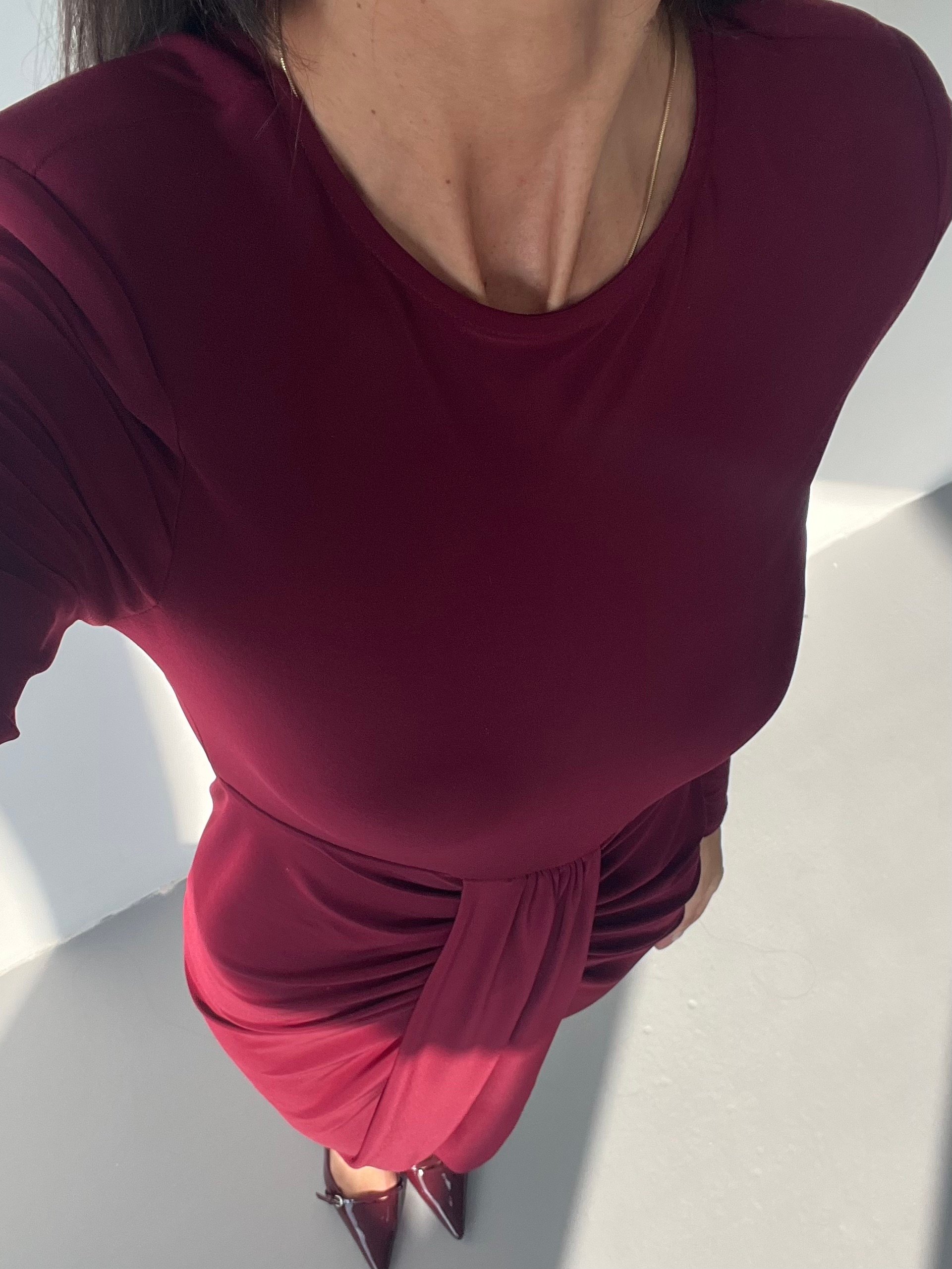 LAURA ÖN YIRTMAÇ DETAYLI ELBİSE