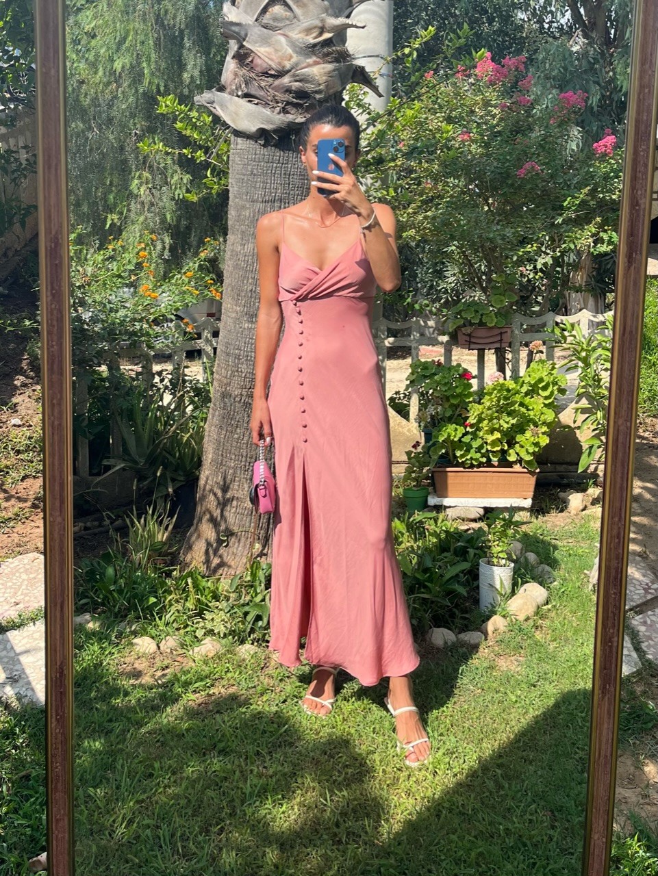 ZR DÜĞME DETAYLI MİDİ ELBİSE