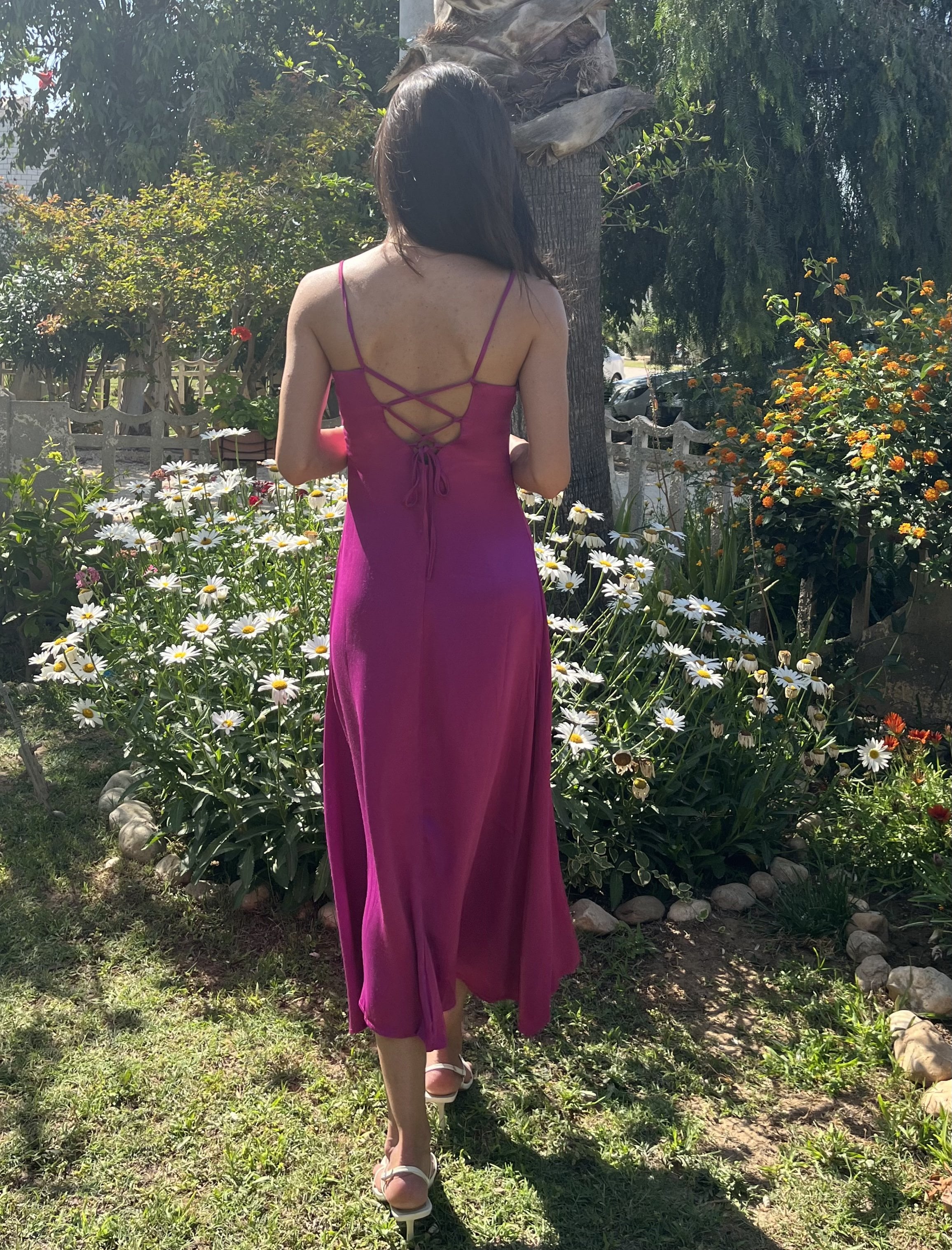 BEGON DRAPE DETAYLI MİDİ ELBİSE