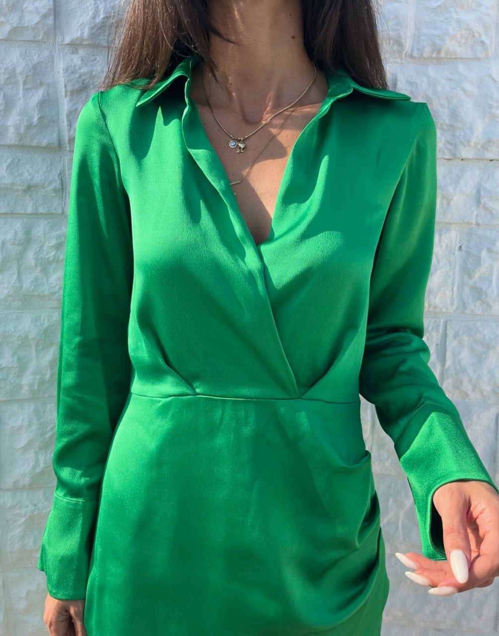 MİALESS DRAPE DETAYLI KISA ELBİSE