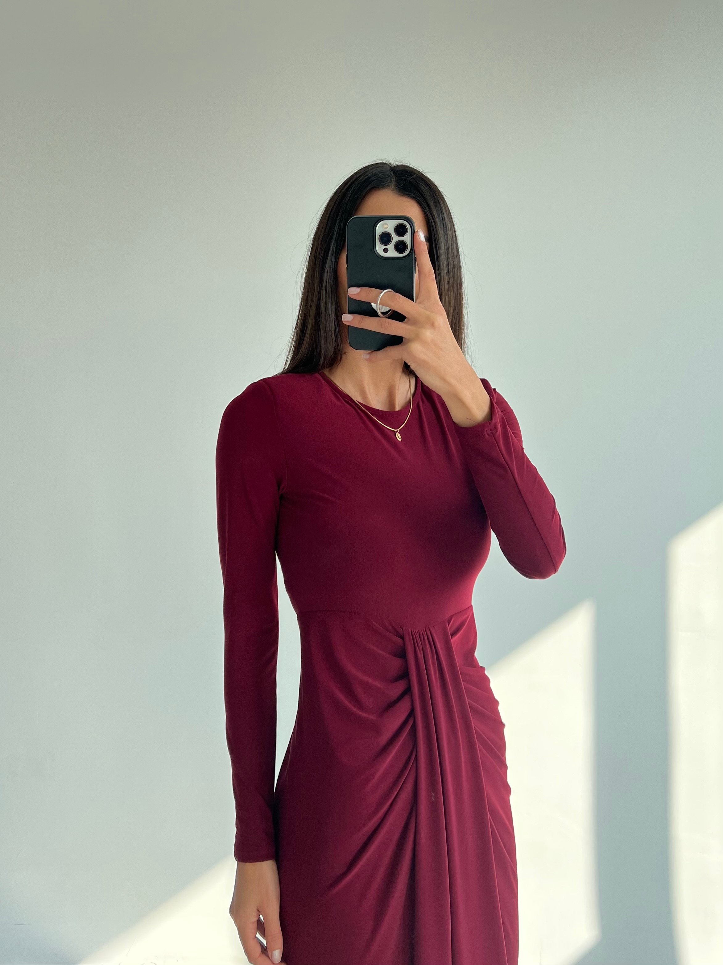 LAURA ÖN YIRTMAÇ DETAYLI ELBİSE