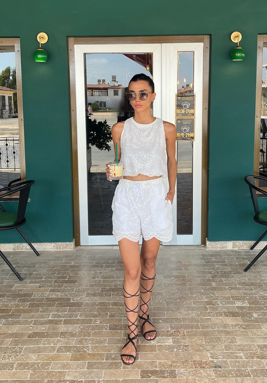 WHİTE FİSTO ŞORTLU TAKIM