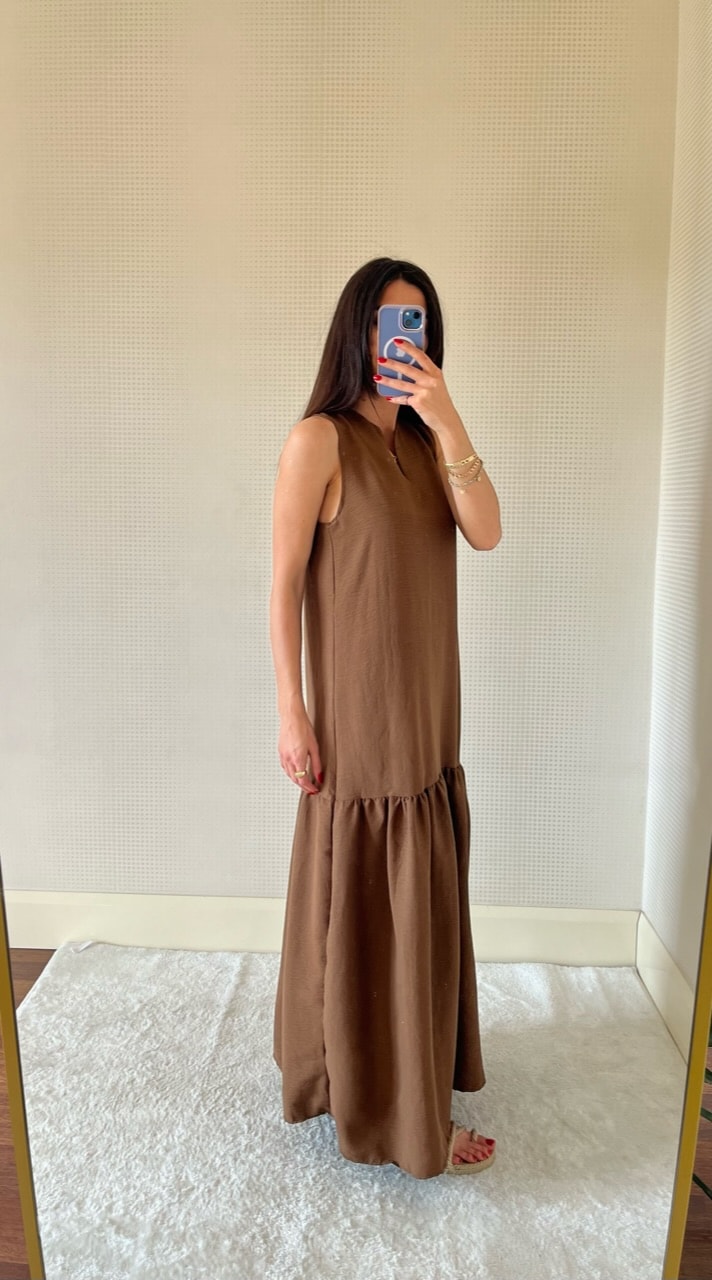 DORA KAHVE MODAL ELBİSE