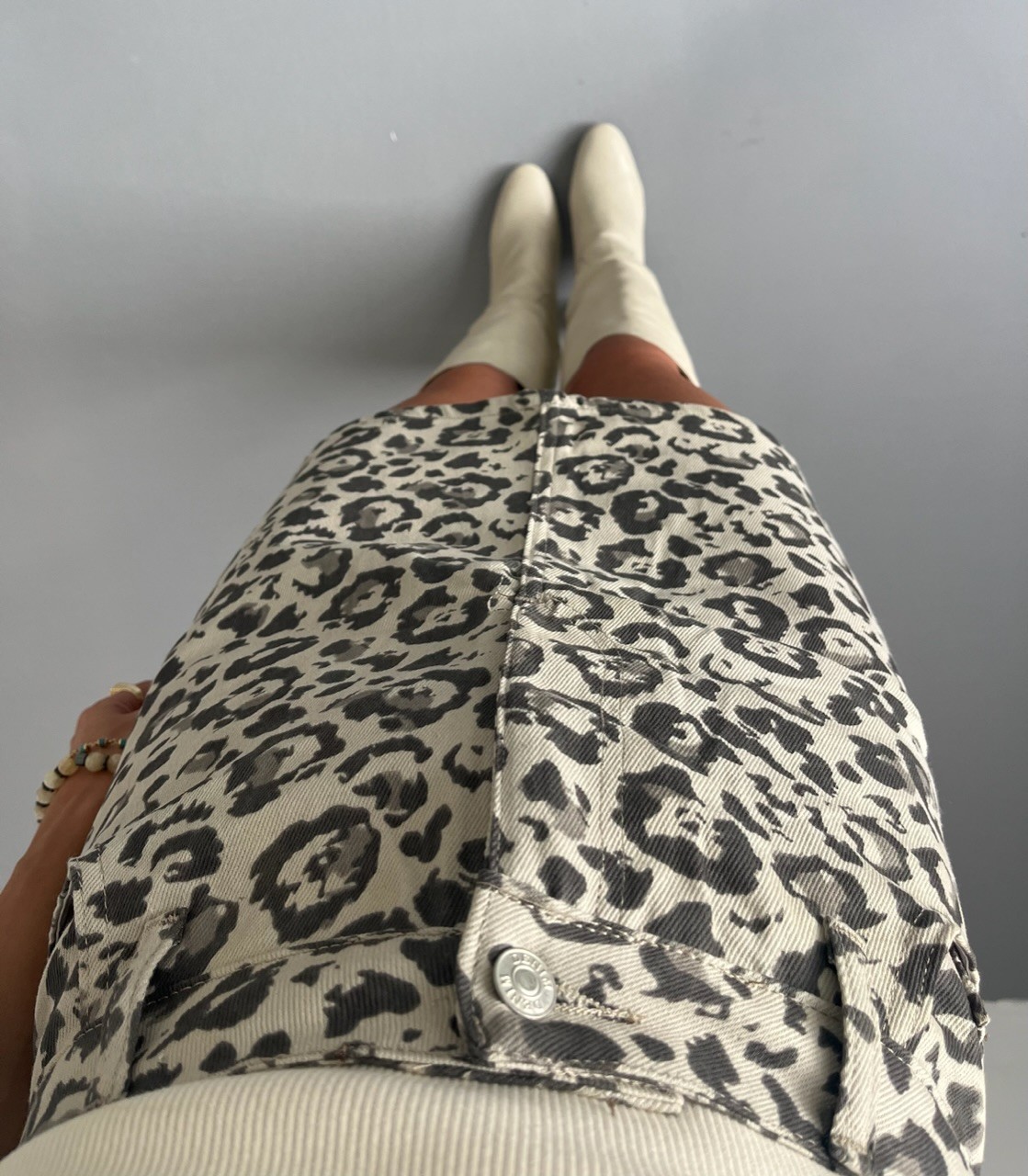 LEOPAR DESENLİ KISA ETEK