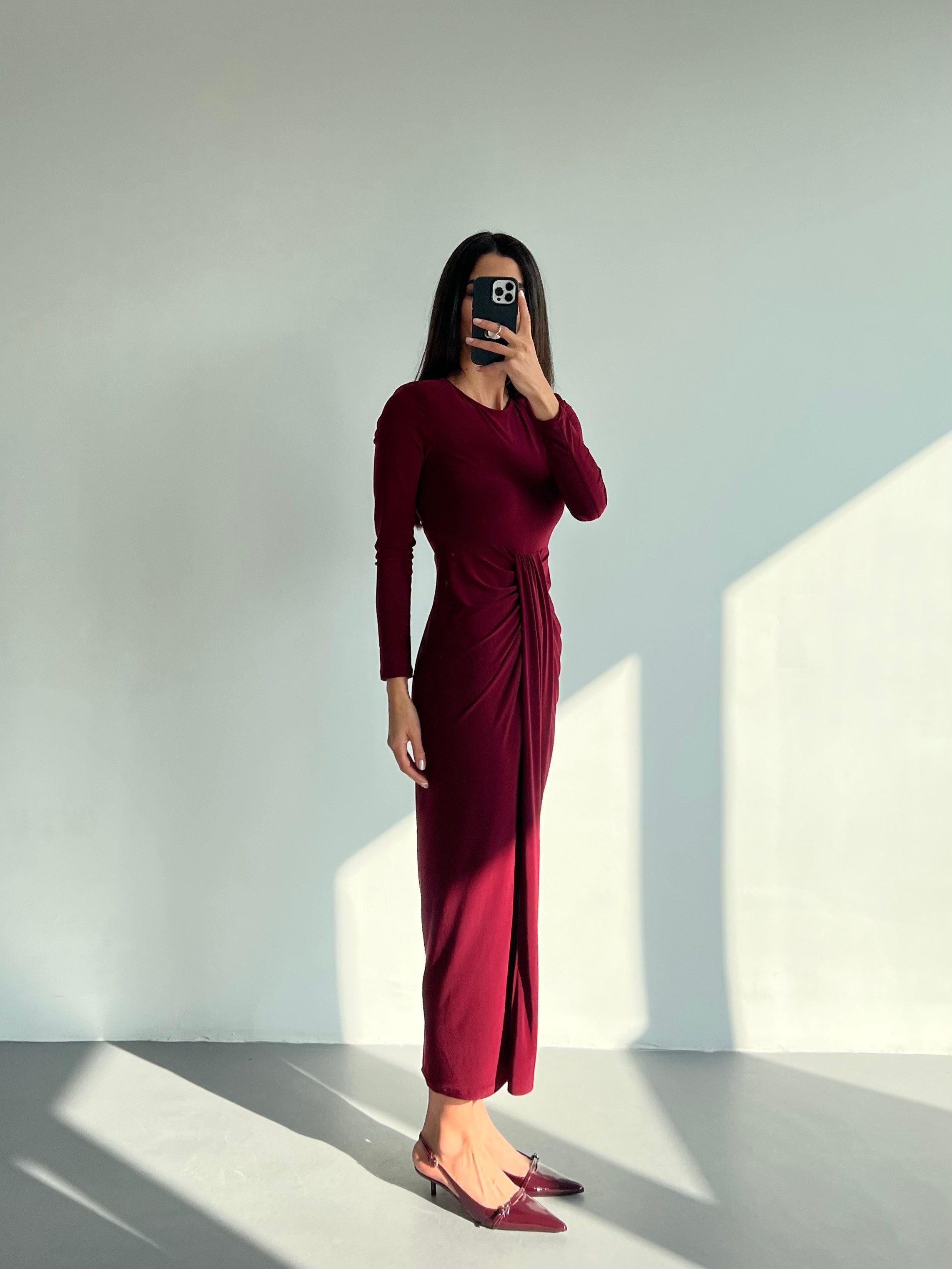 LAURA ÖN YIRTMAÇ DETAYLI ELBİSE