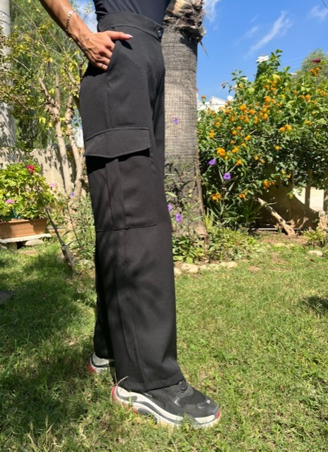 SİYAH KARGO PANTOLON