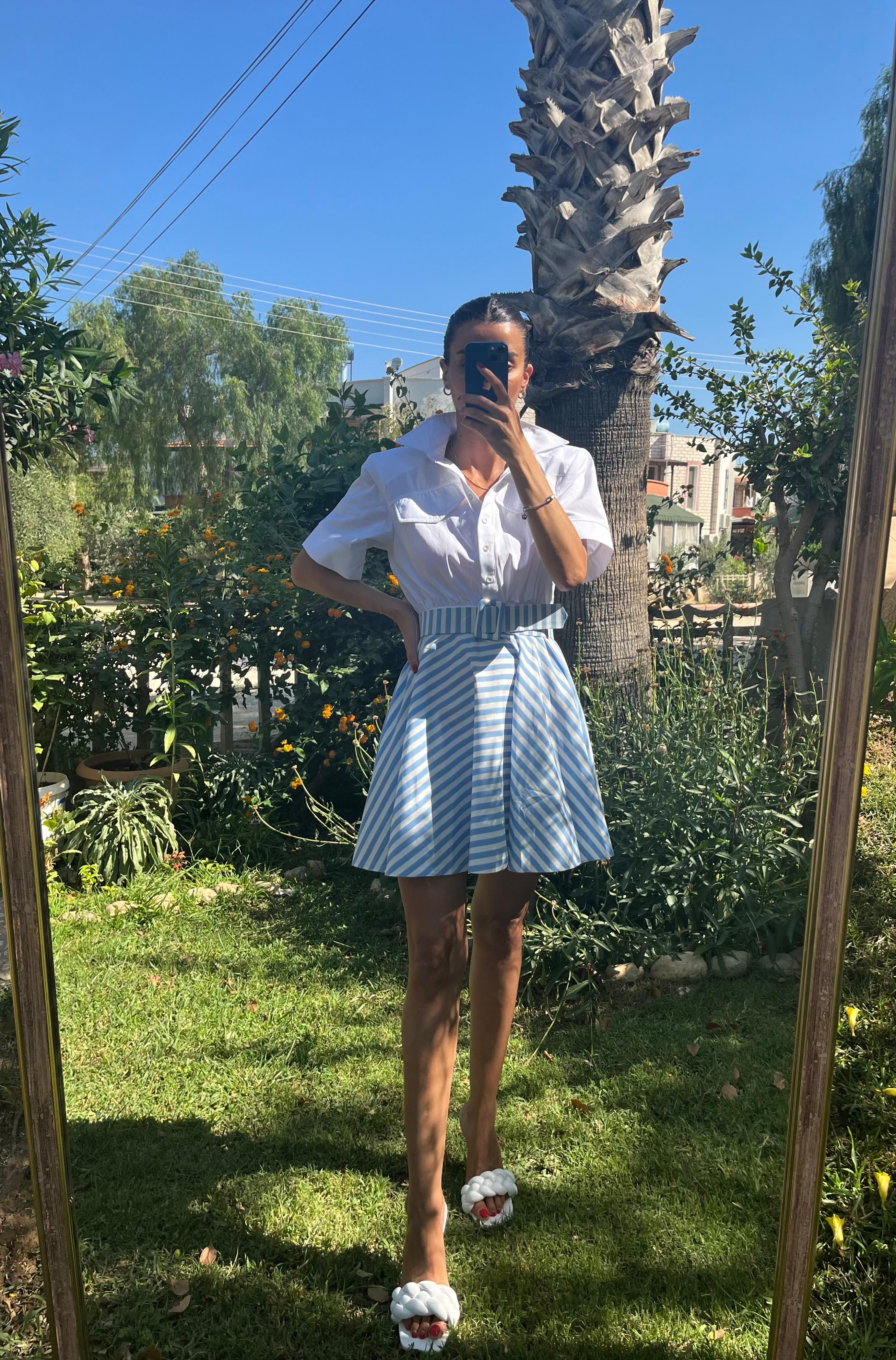 BLUE TASARIM GÖMLEK ELBİSE