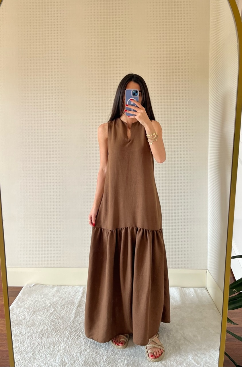 DORA KAHVE MODAL ELBİSE
