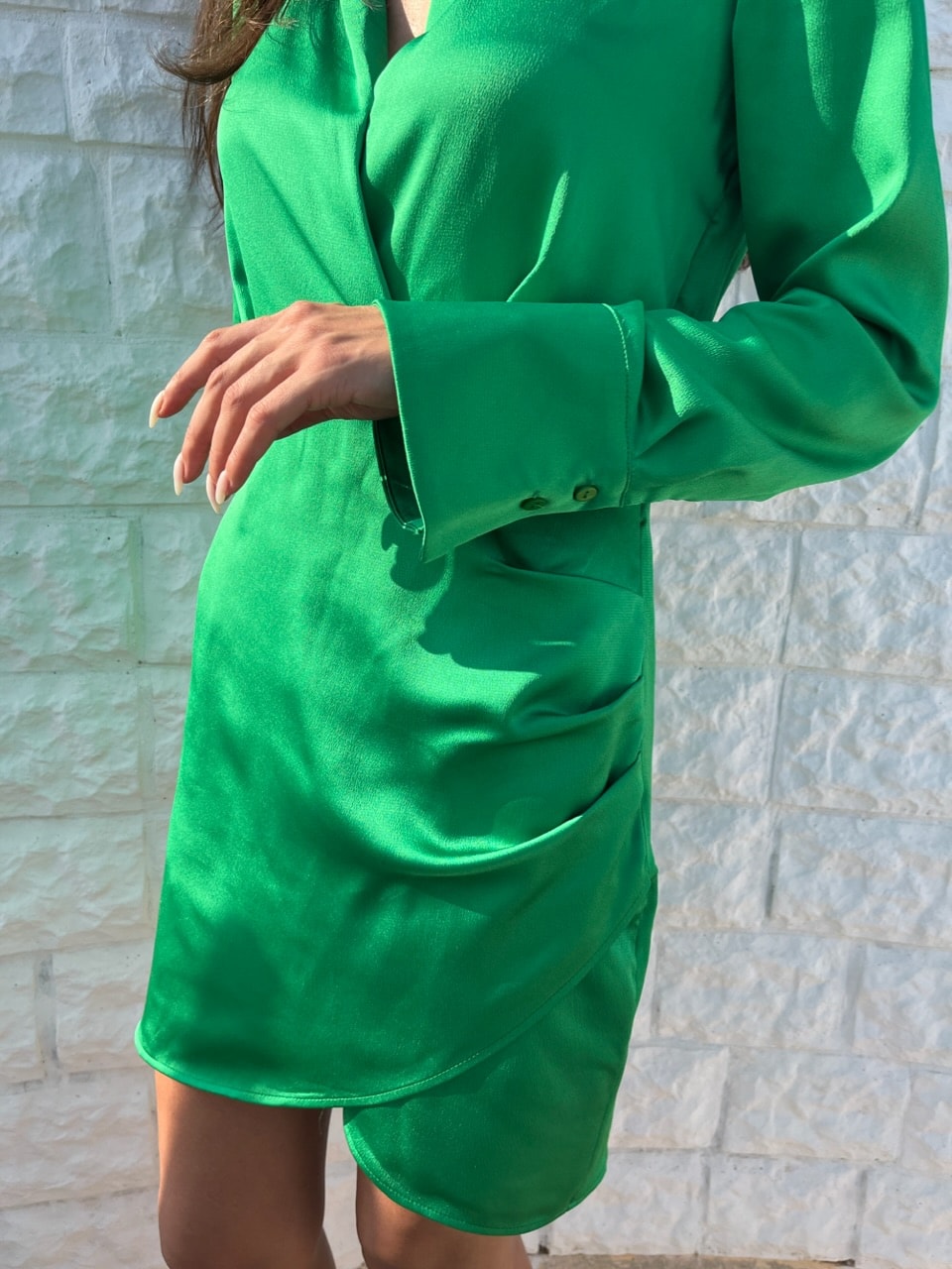 MİALESS DRAPE DETAYLI KISA ELBİSE