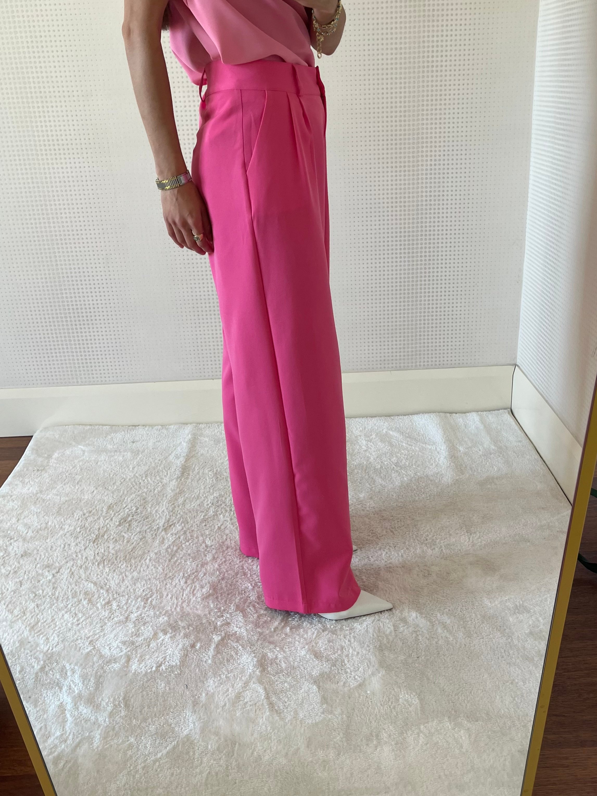 ROCHE PEMBE PALAZZO PANTOLON
