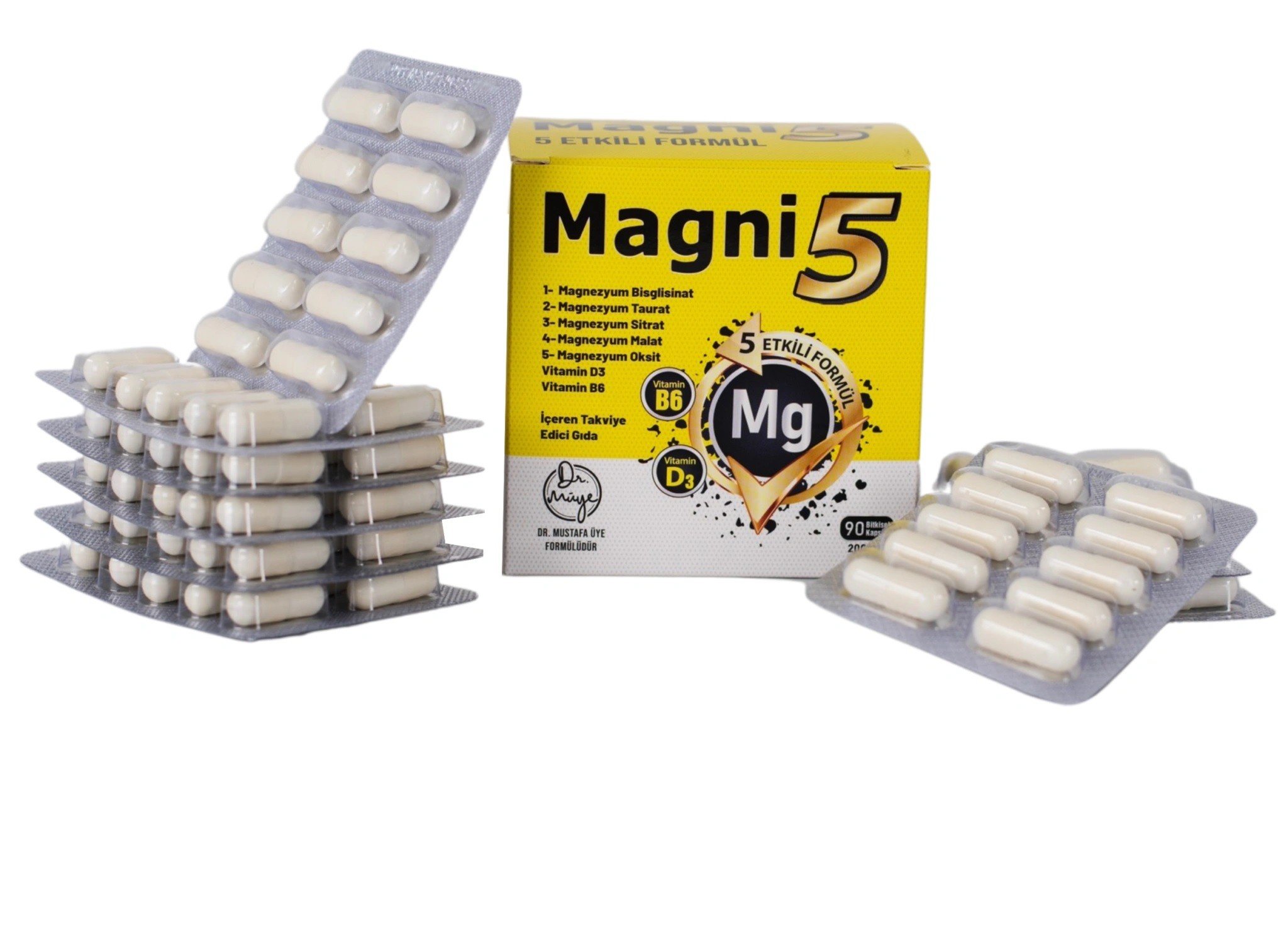 Magni5 Magnezyum Complex 5 Etkili Form 3 Aylık 90 Kapsül