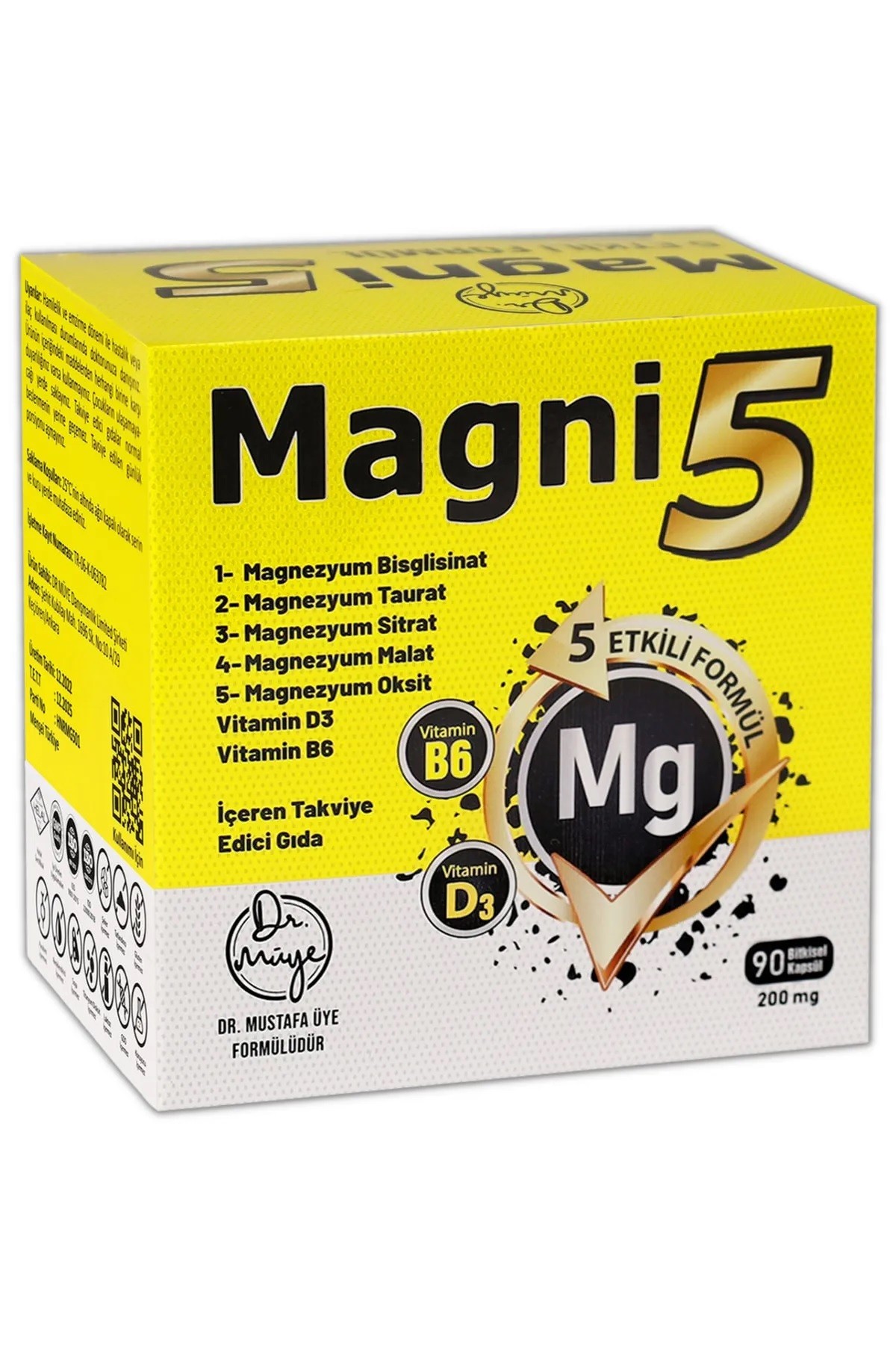 Magni5 Magnezyum Complex 5 Etkili Form 3 Aylık 90 Kapsül