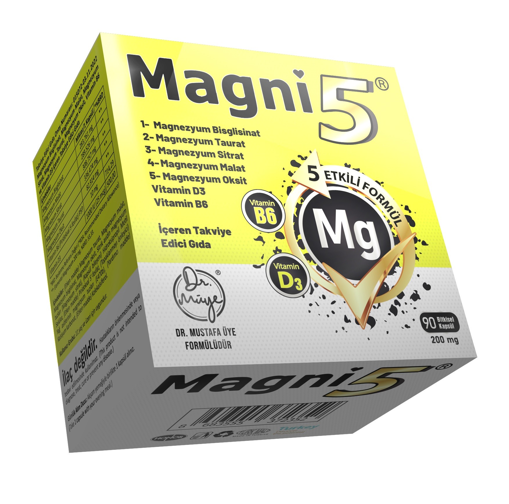 Magni5 Magnezyum Complex 5 Etkili Form 3 Aylık 90 Kapsül