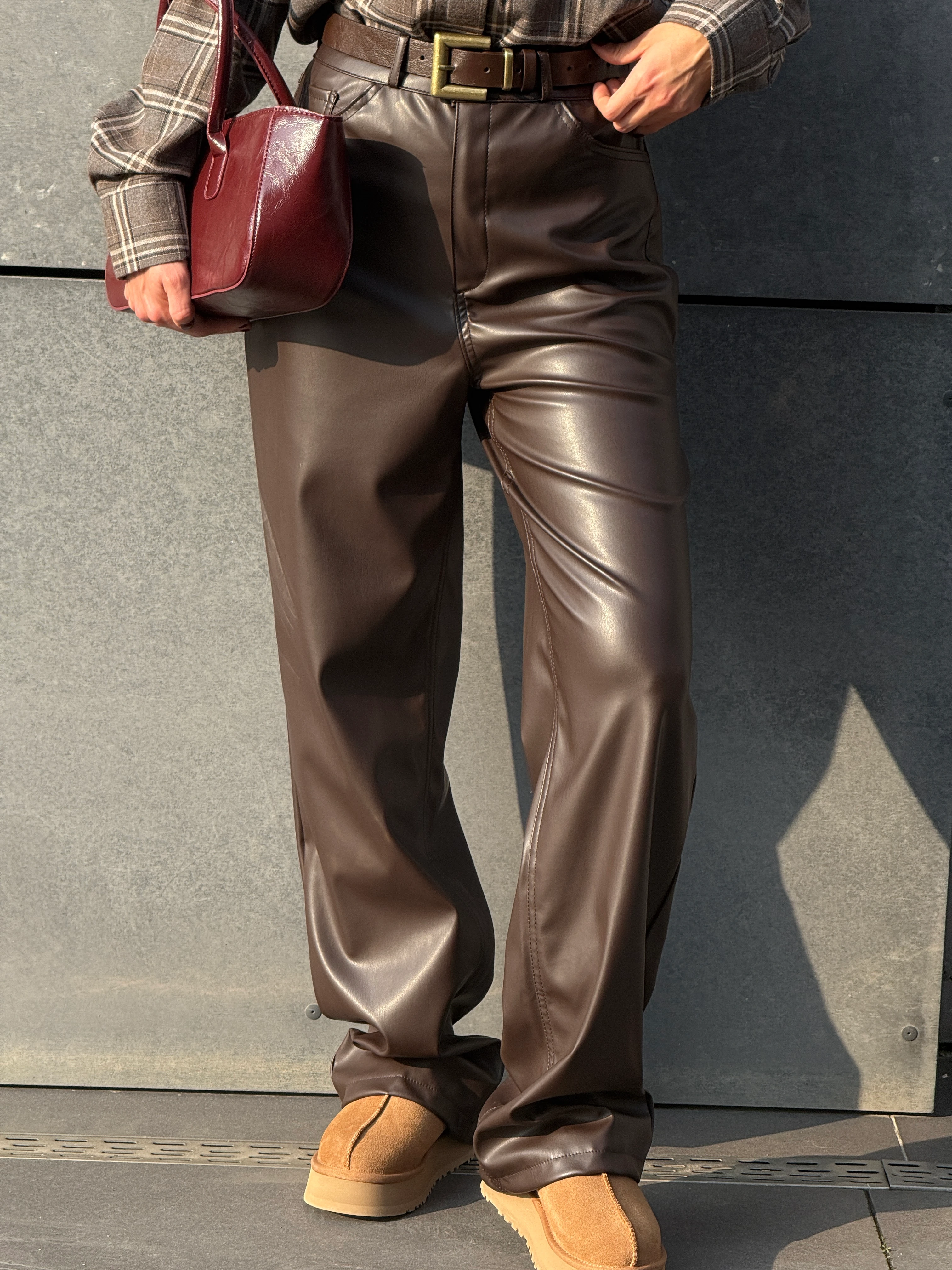 DERİ PALAZZO PANTOLON