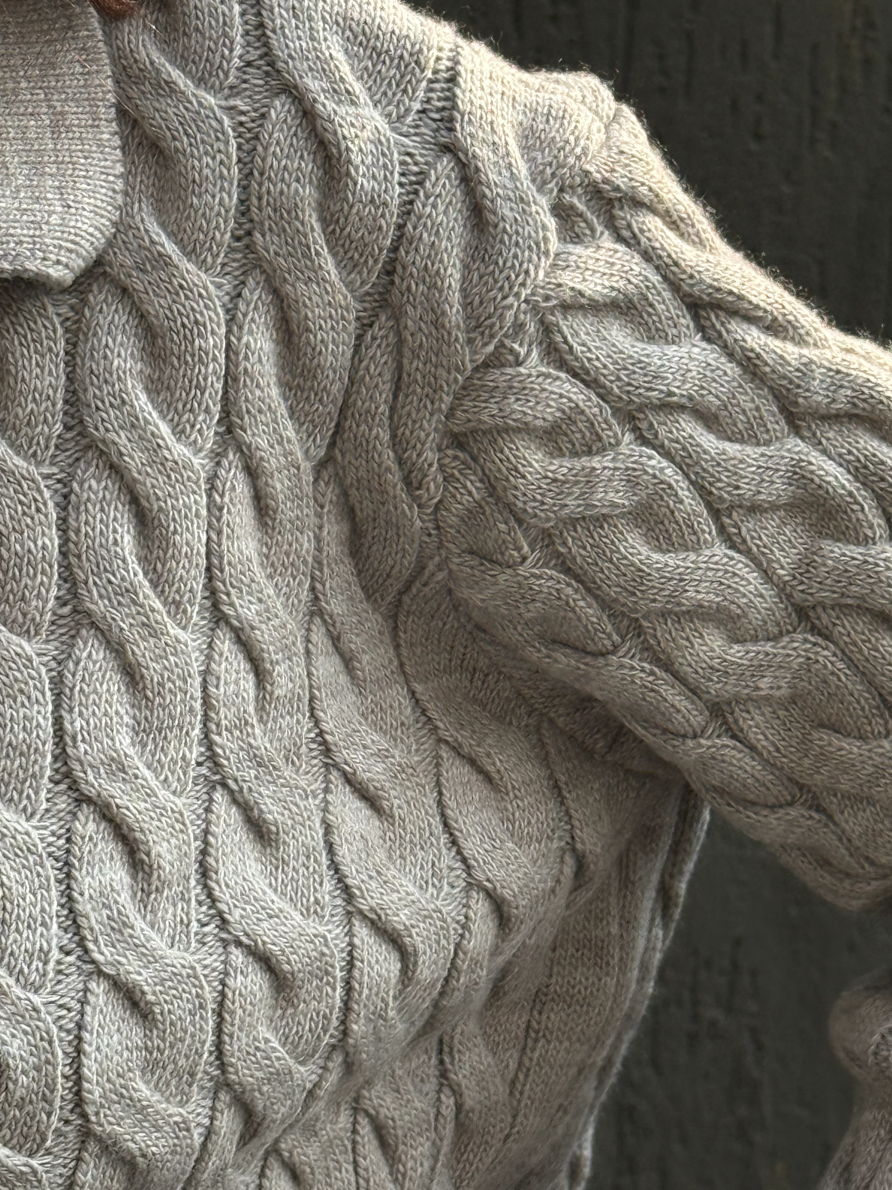 SAÇ ÖRGÜ POLO YAKA KAZAK