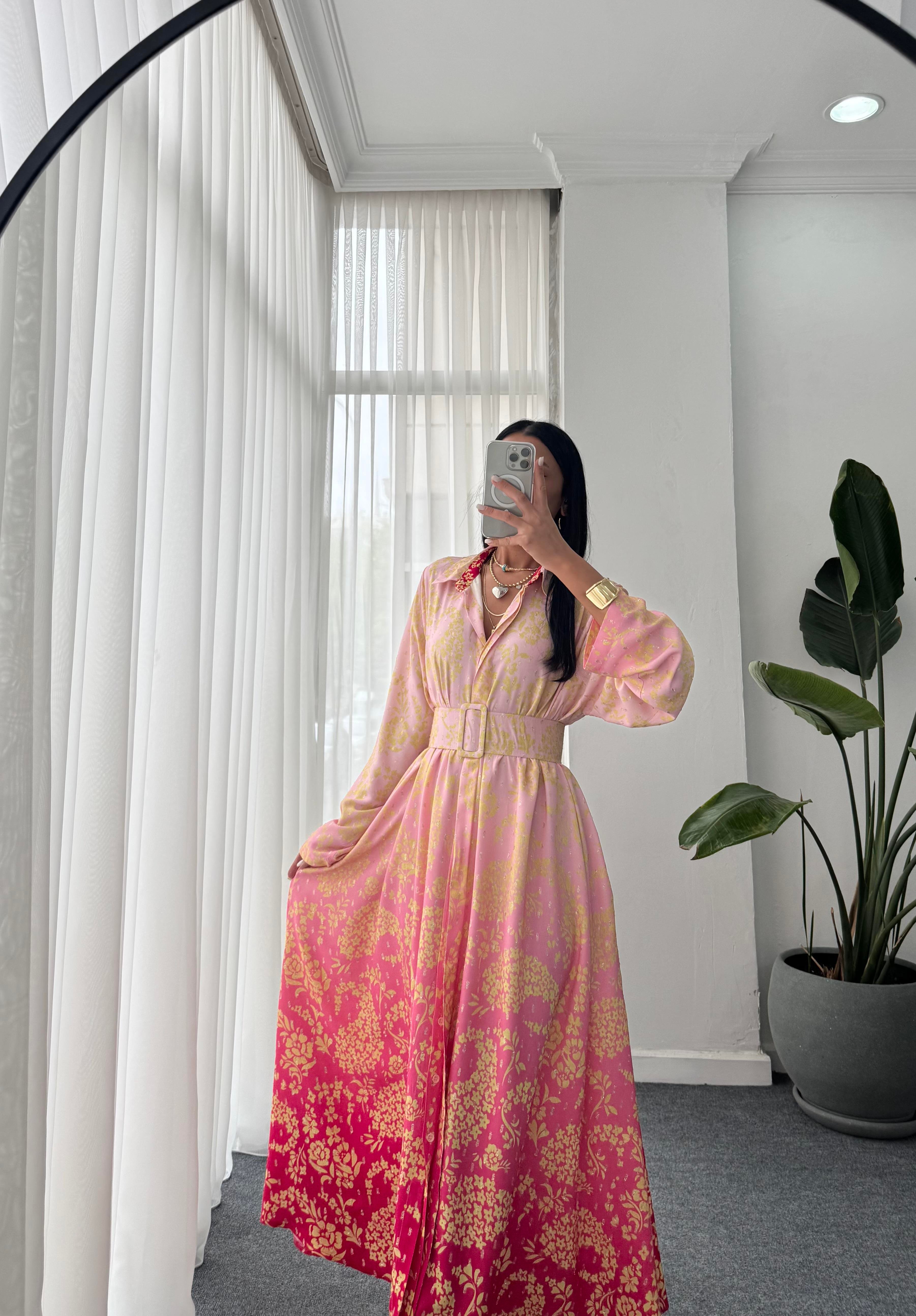 Sim Desen Oversize Elbise