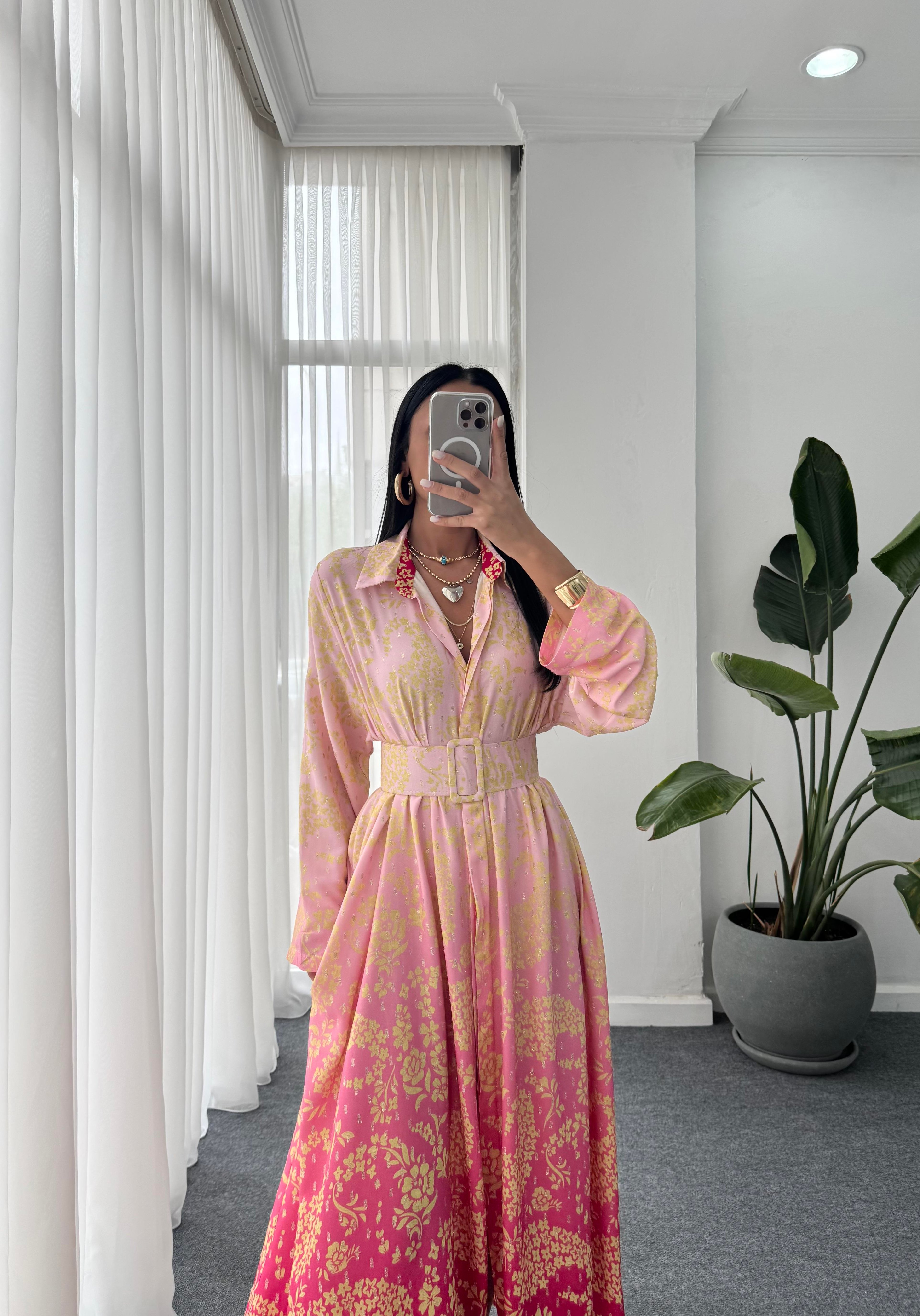 Sim Desen Oversize Elbise