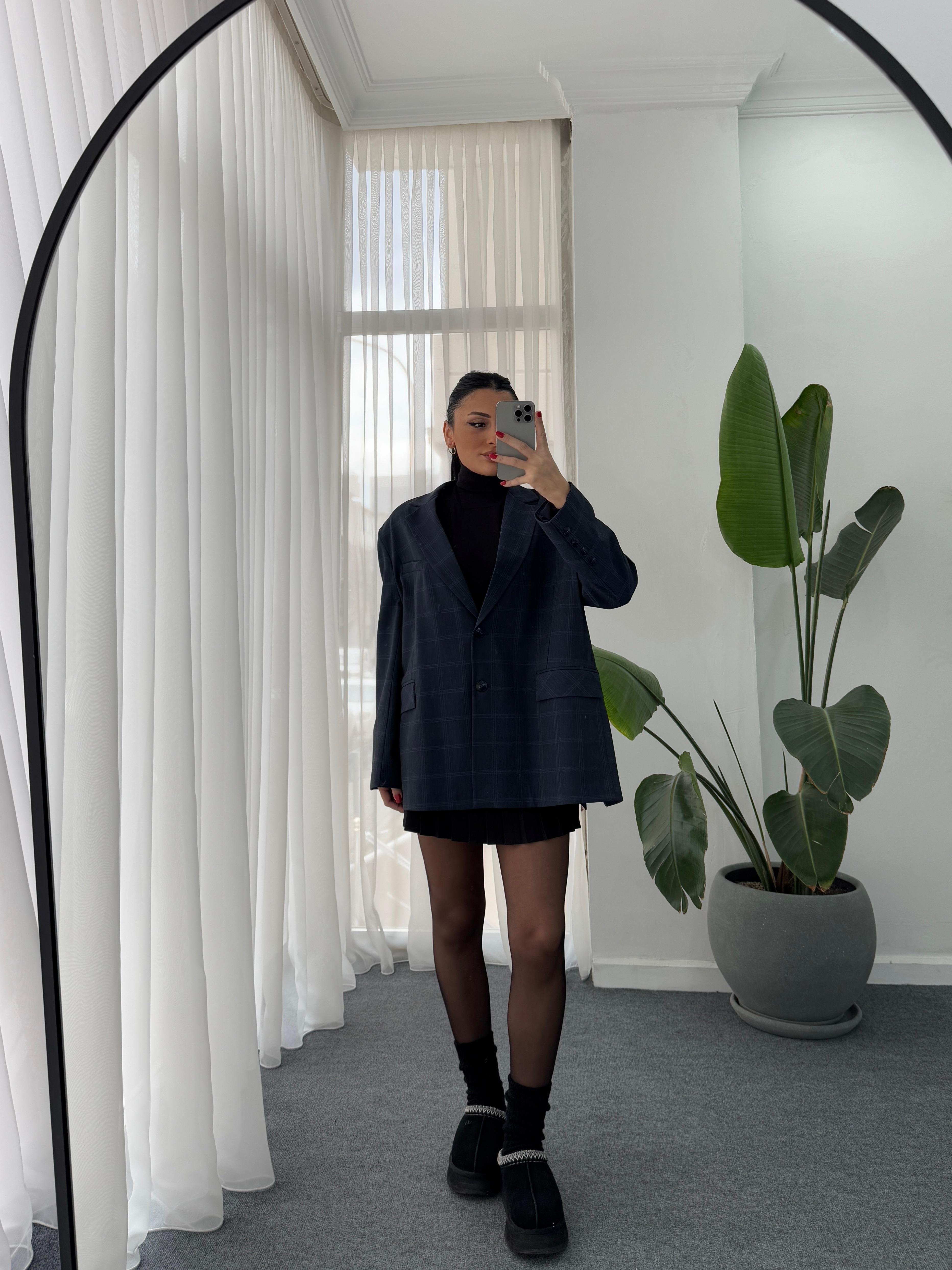 Blazer Ekose Ceket