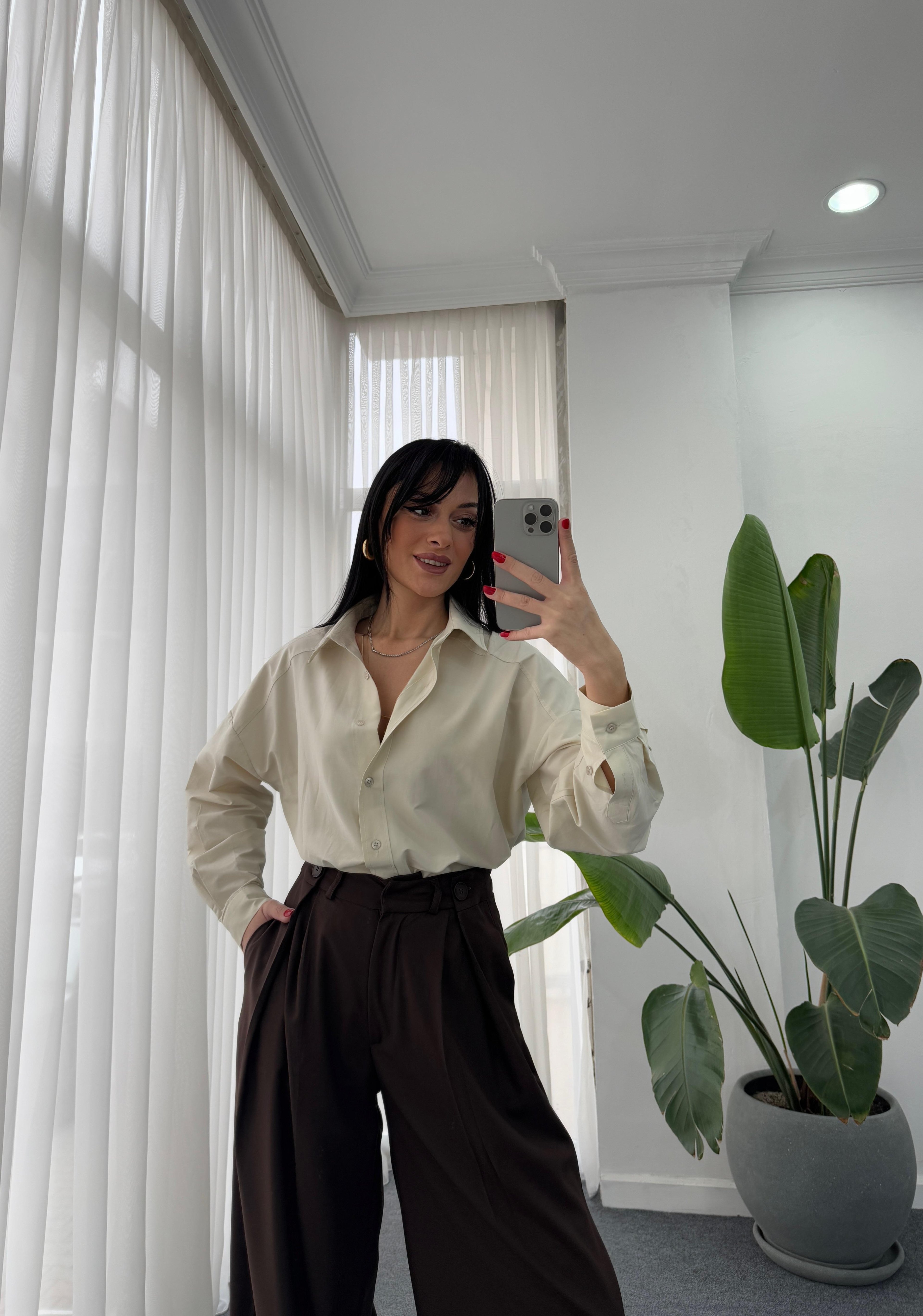 Oversize  Poplin Gömlek