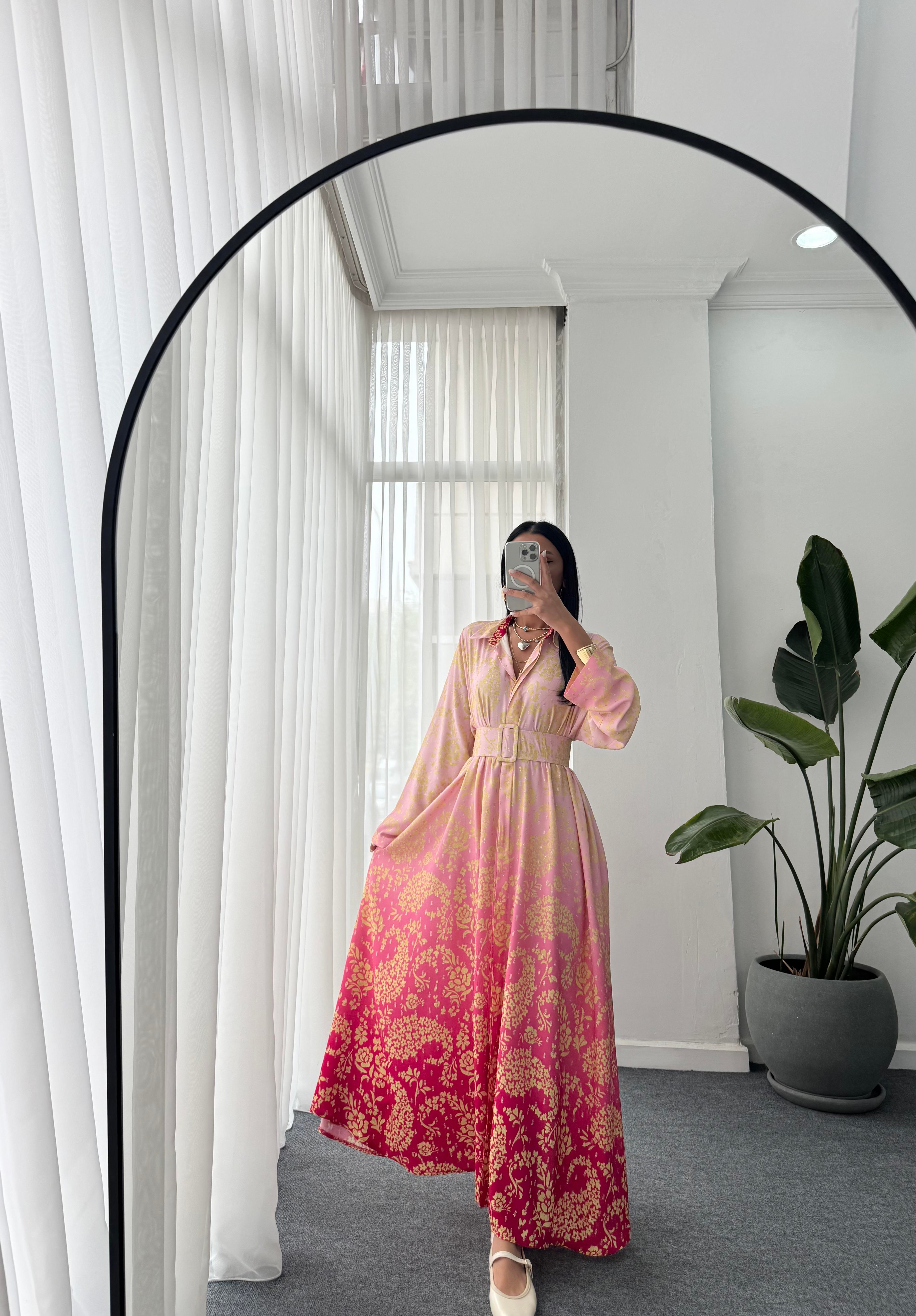 Sim Desen Oversize Elbise
