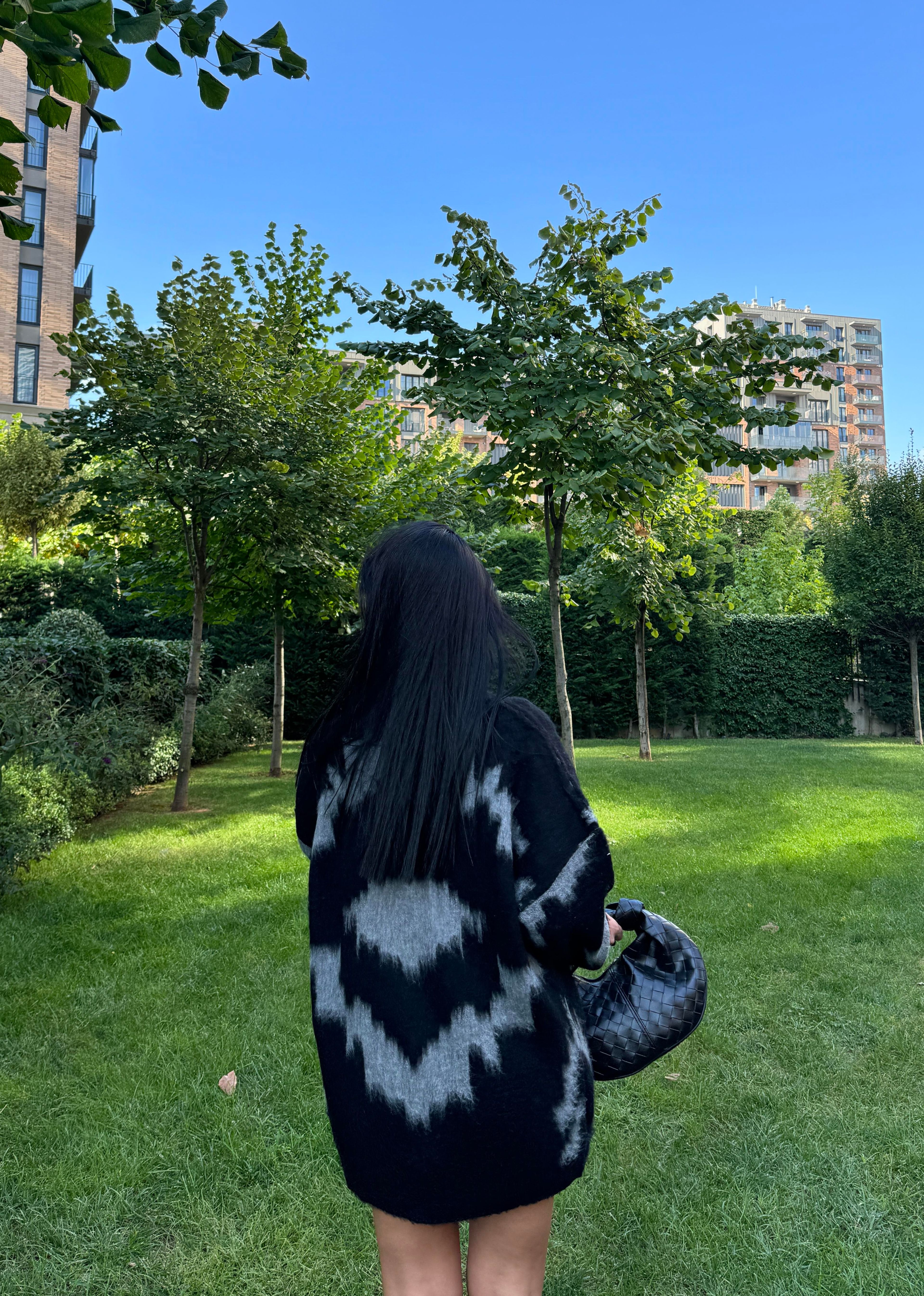 Gri Desen Yumoş Hırka