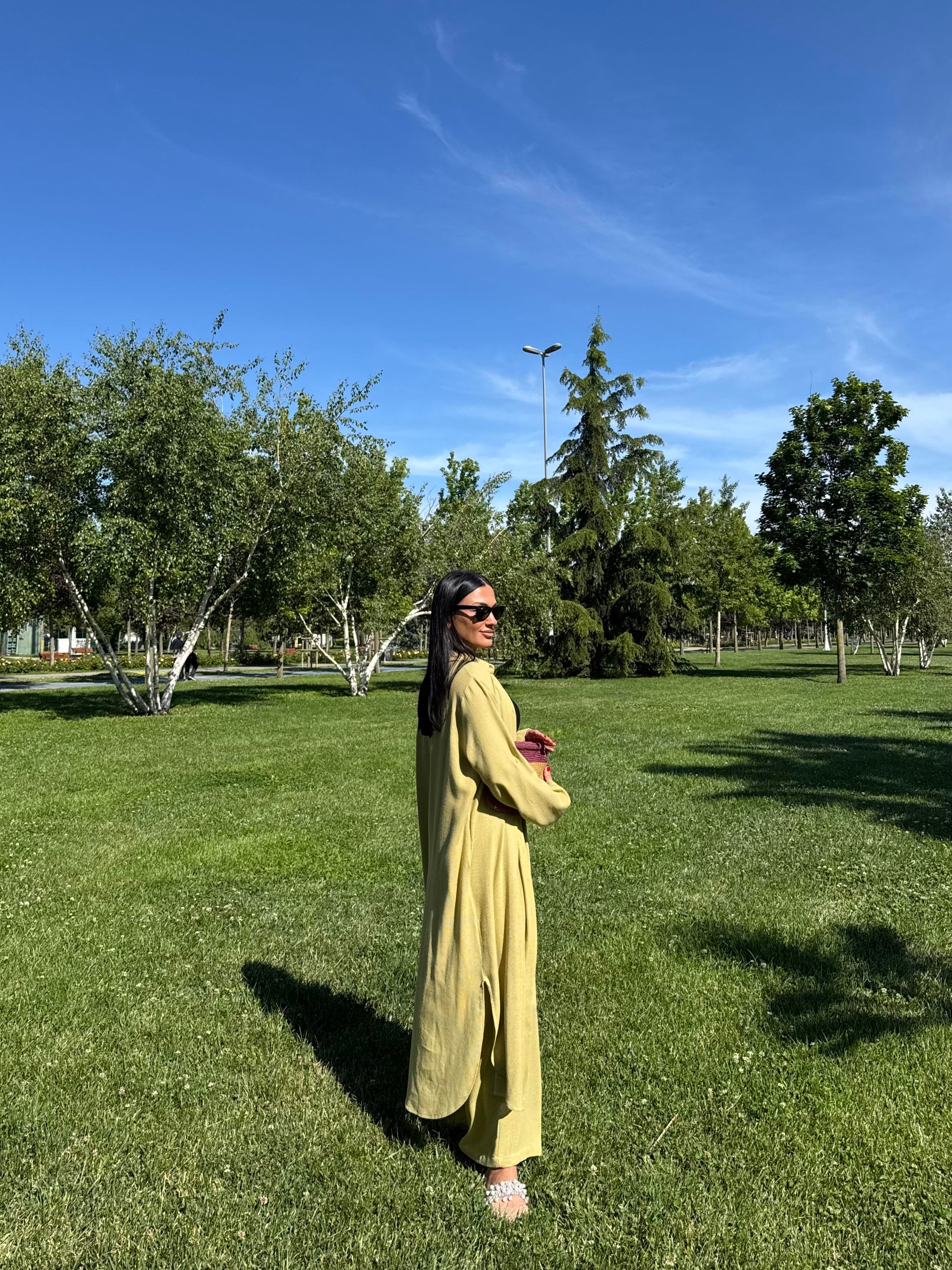 Gömlek Yaka Kimono Takım