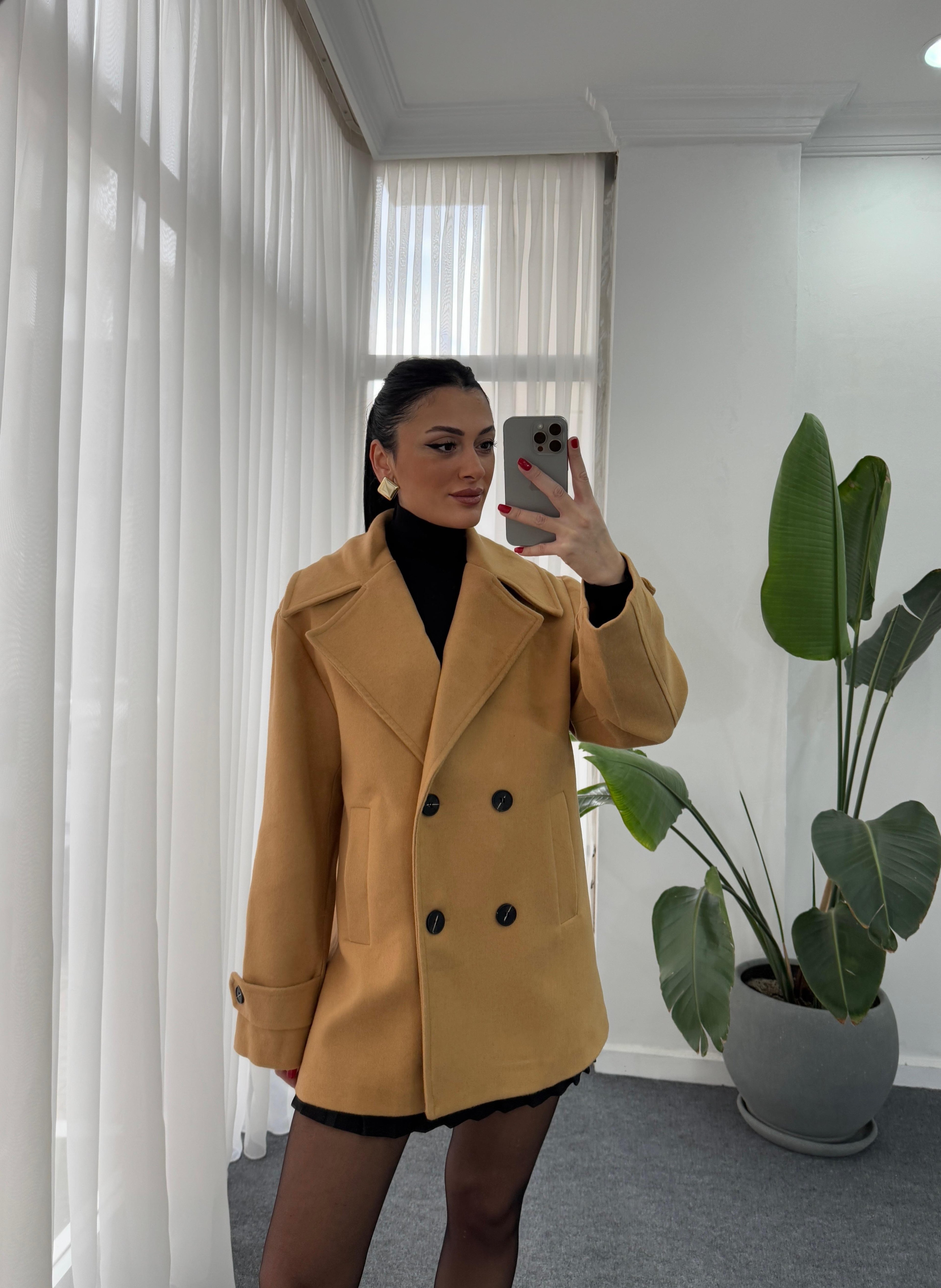 Oversize Kaşe Kaban