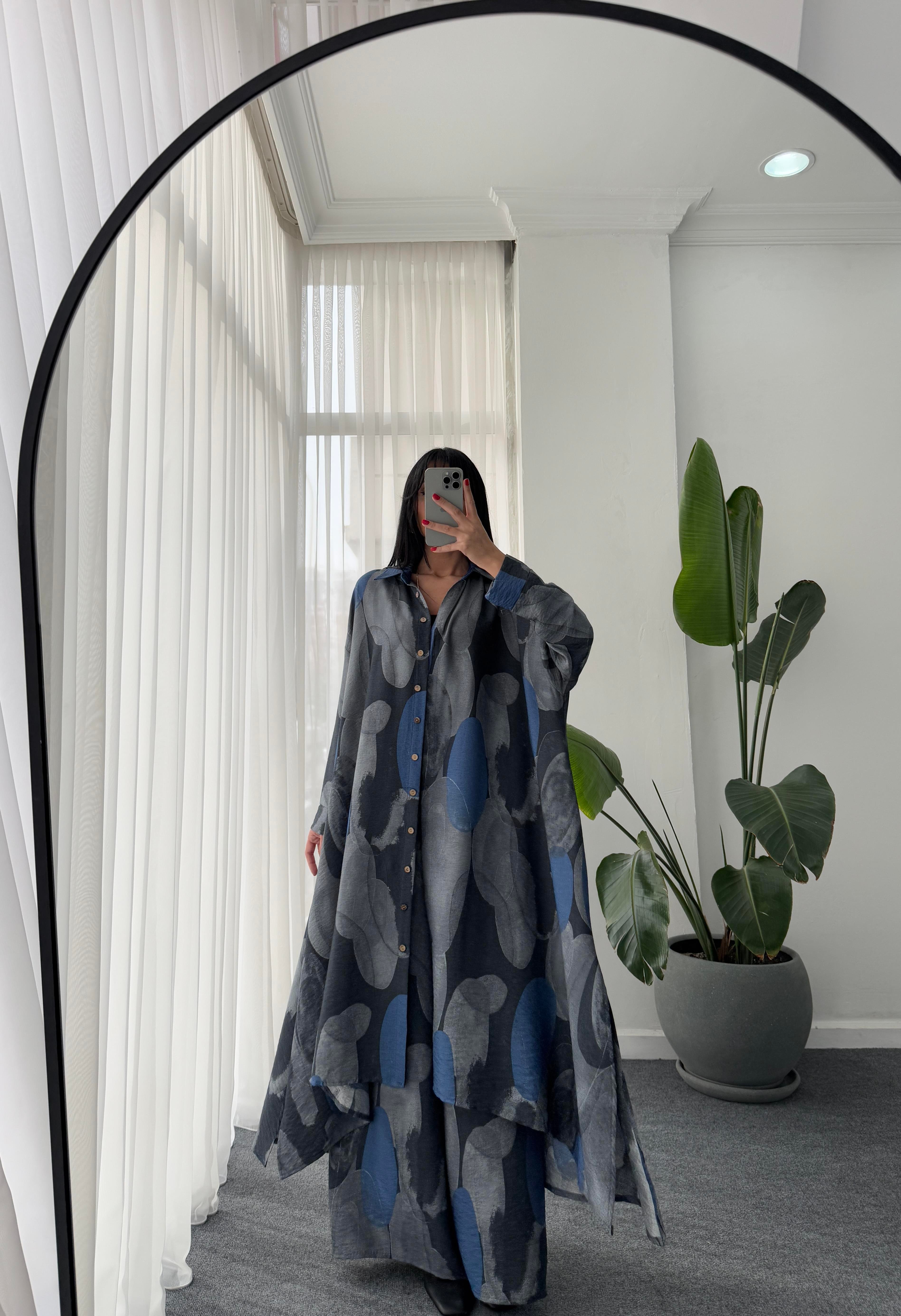 Desenli Kimono Takım