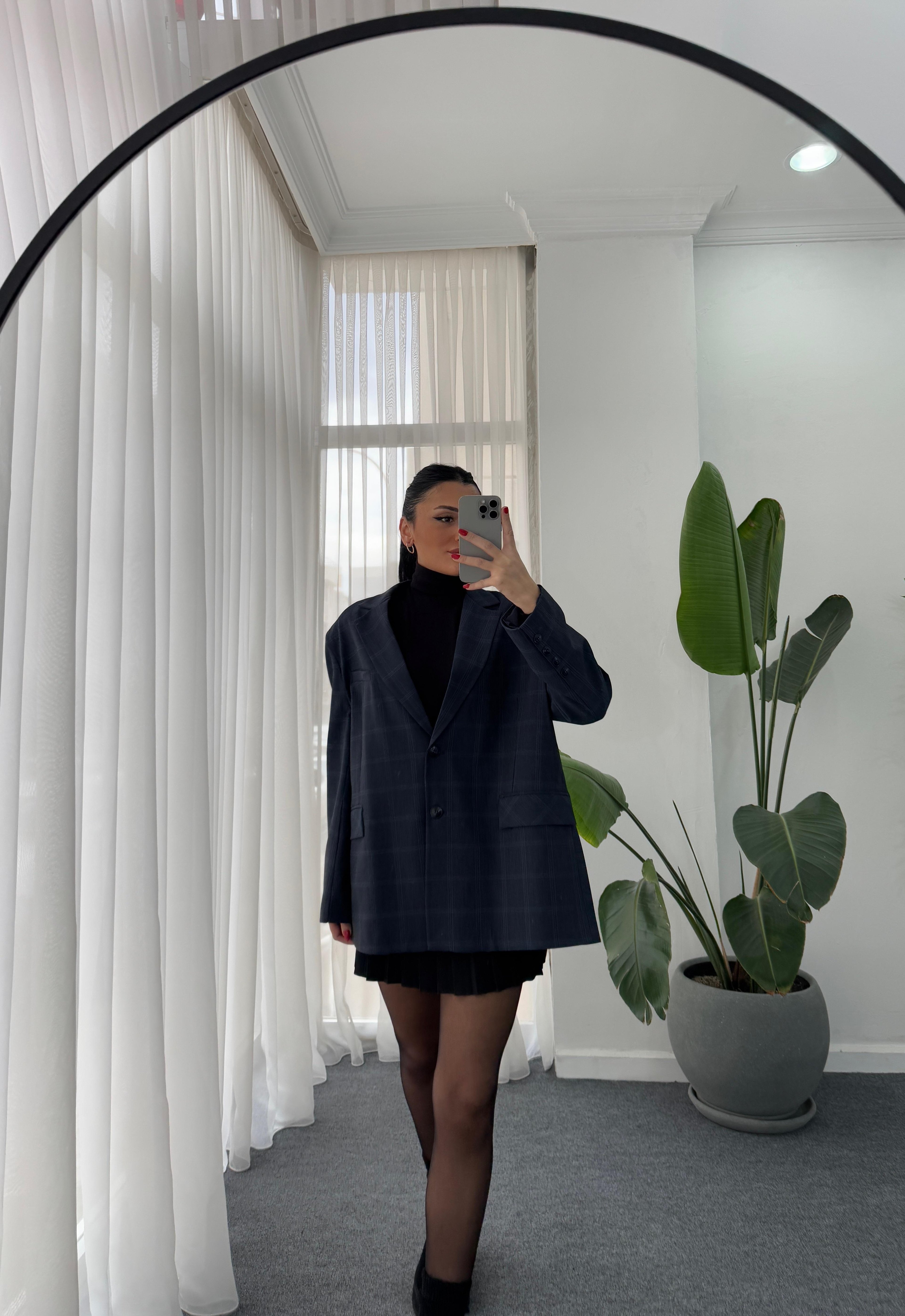 Blazer Ekose Ceket