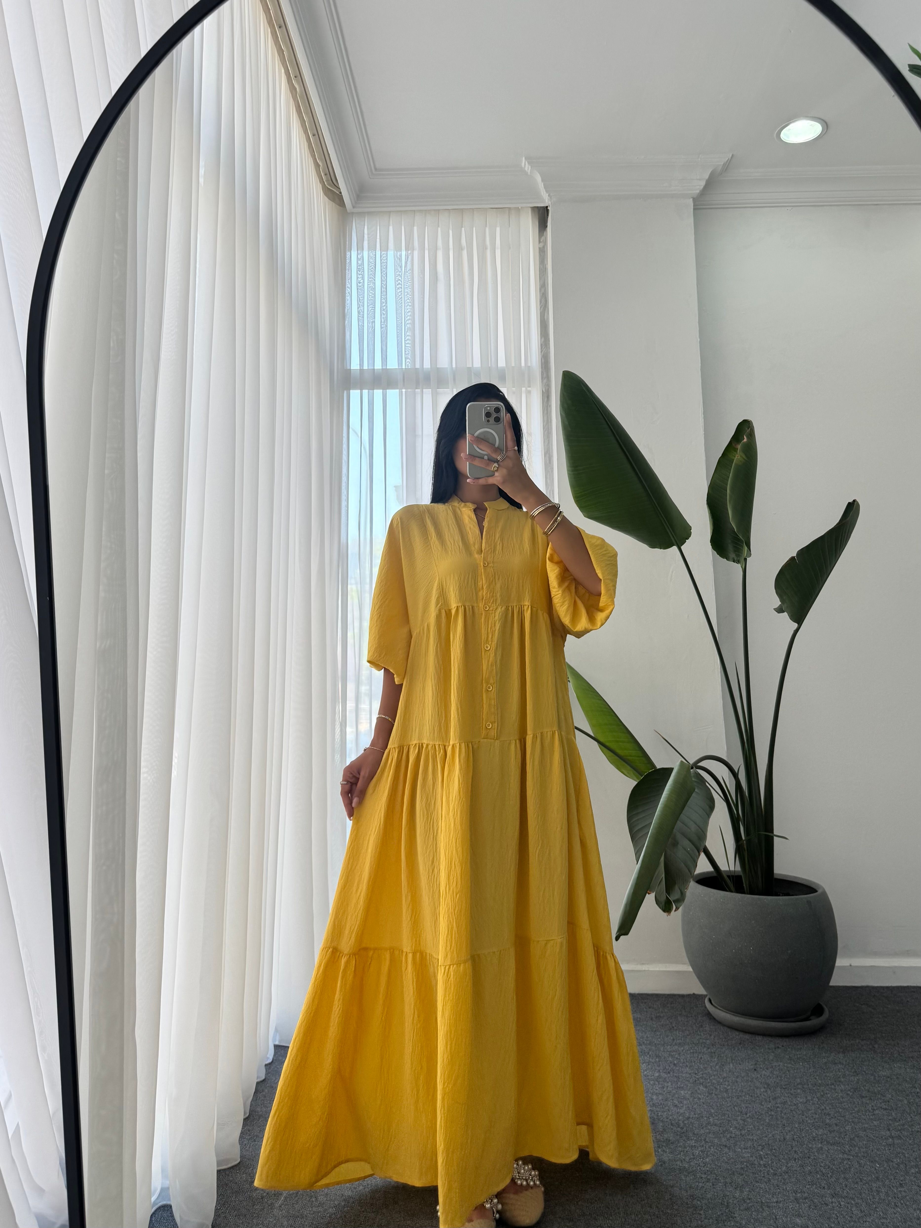 Oversize Katleya Elbise  - Sarı