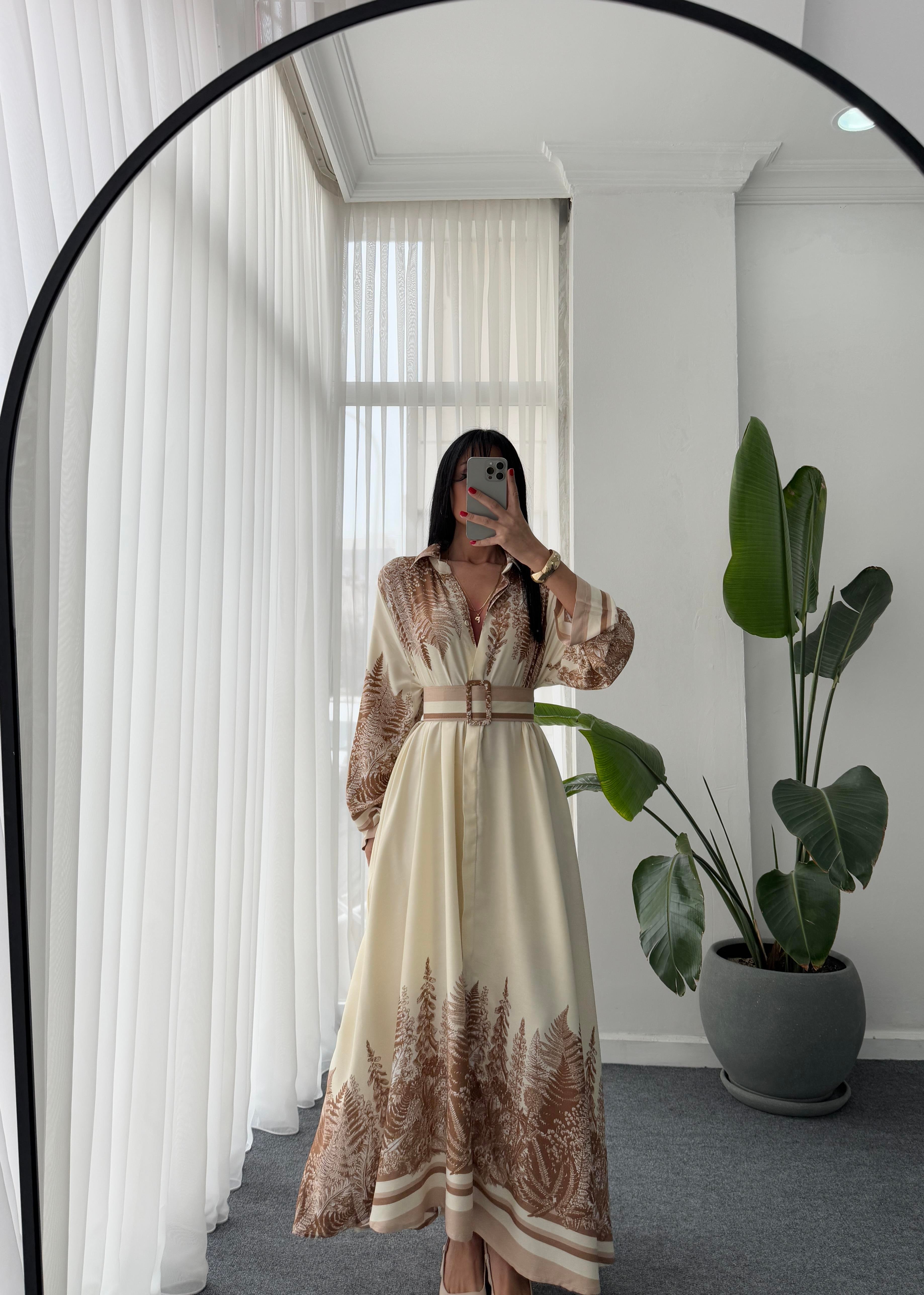 Gold Desen Kimono Takım