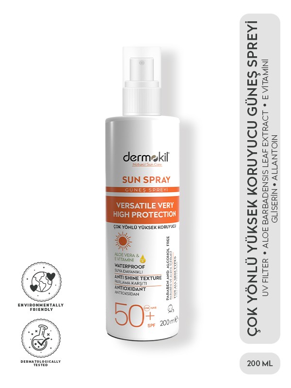 Sun Sprey-Çok Yönlü Yüksek Koruyucu Güneş Spreyi 50 SPF 200 ml