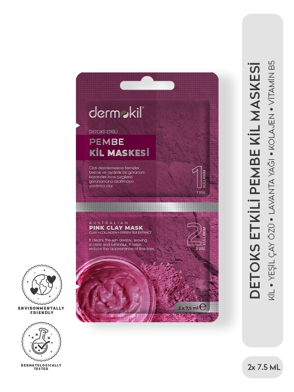 Detoks Etkili Pembe Kil Maske 15 ml