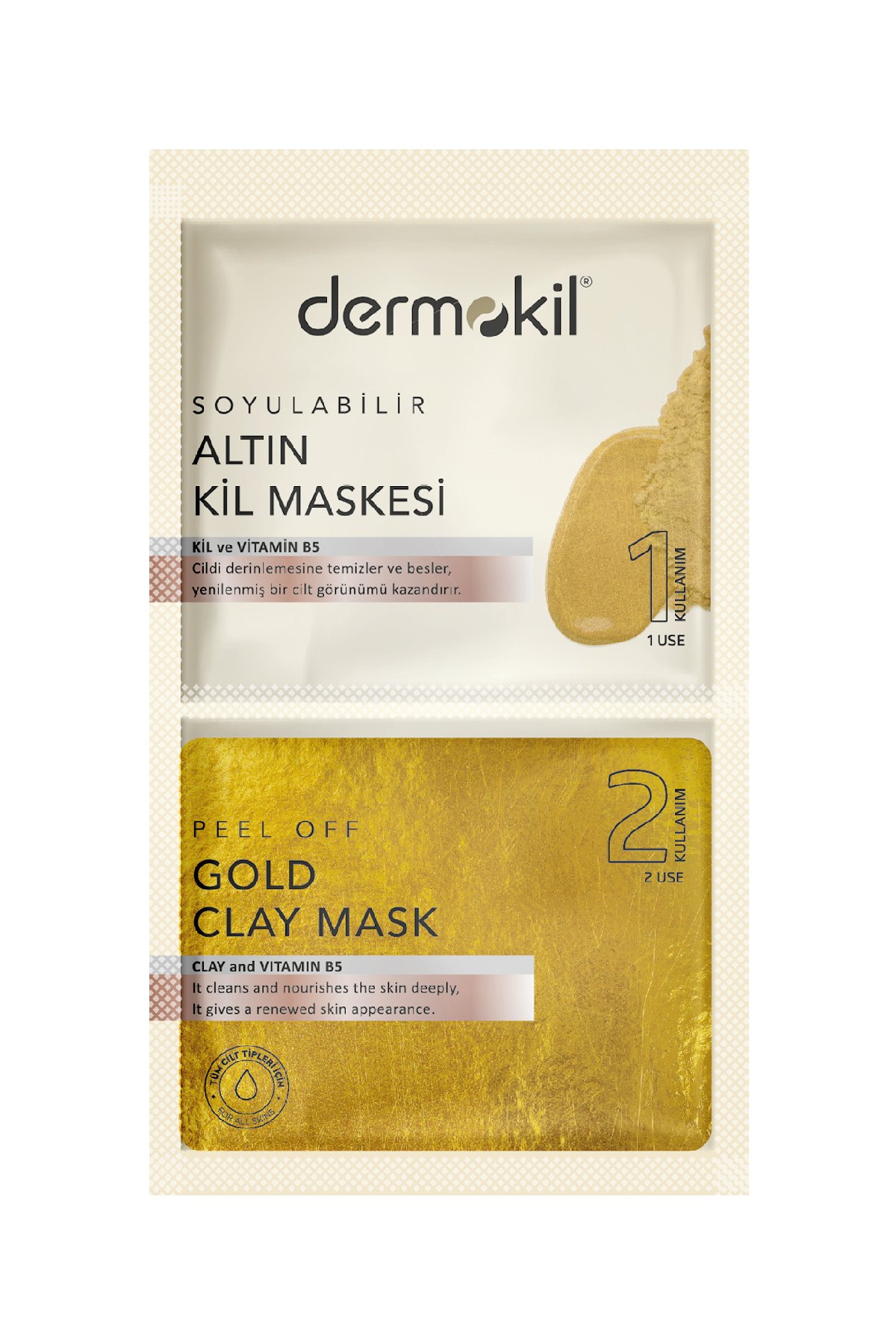 Soyulabilir Altın  Maske 2 x 7.5 ml