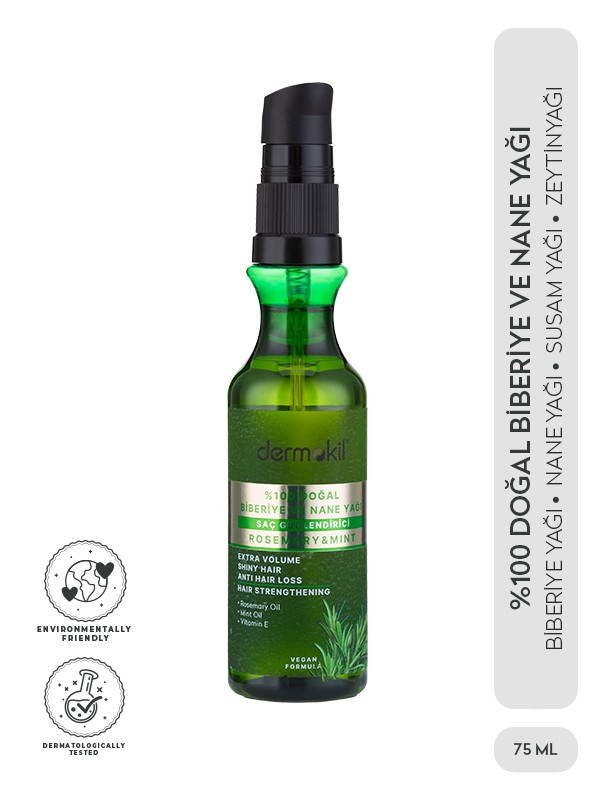 DERMOKİL %100 Doğal Biberiye ve Nane Yağı 75 ml