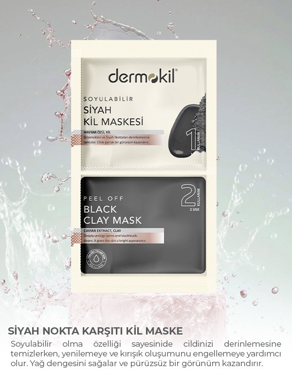 Soyulabilir Siyah  Maske 2* 7.5 ml