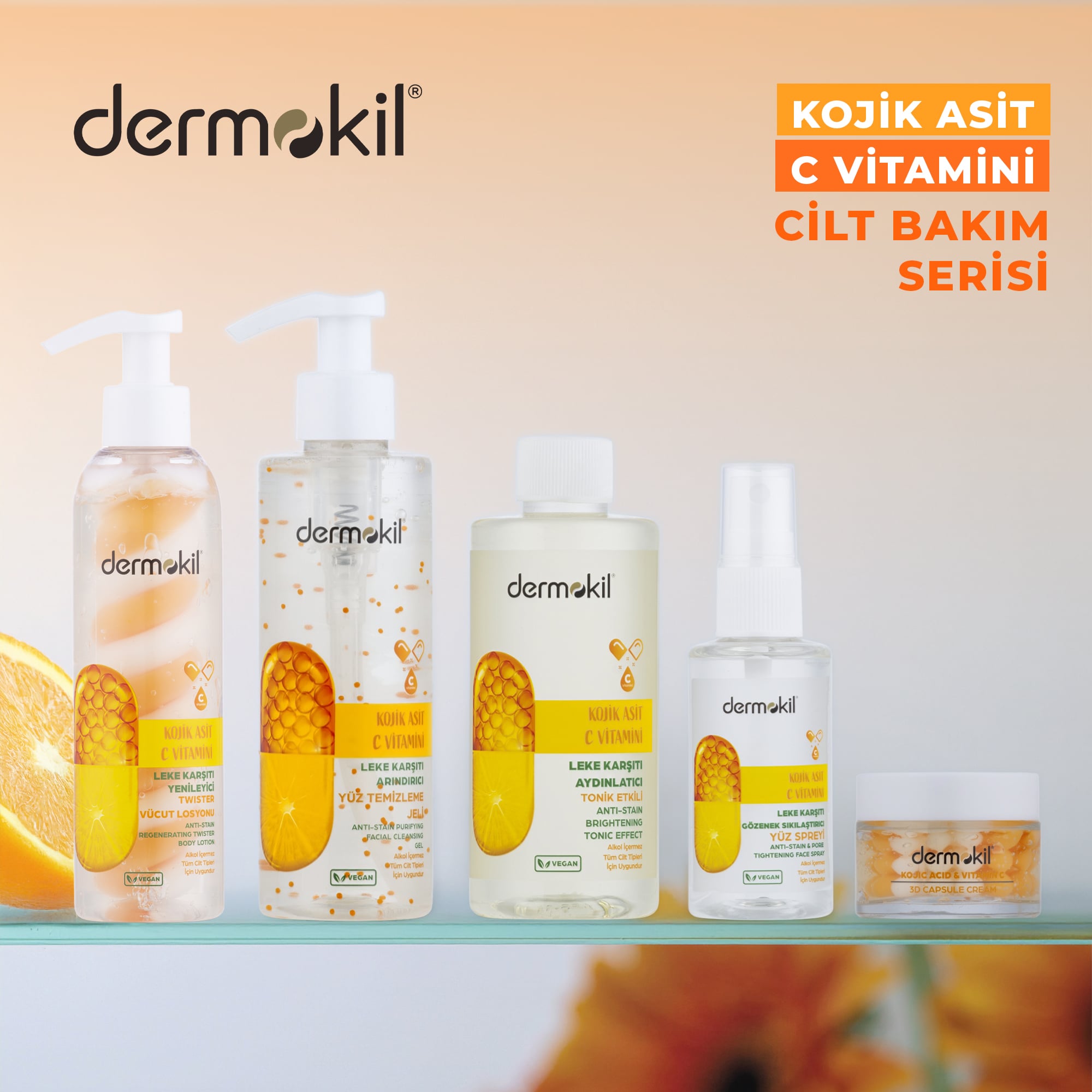 Kojik Asit C Vitamini Leke Karşıtı Canlandırıcı 3D Kapsül Krem 50 ml