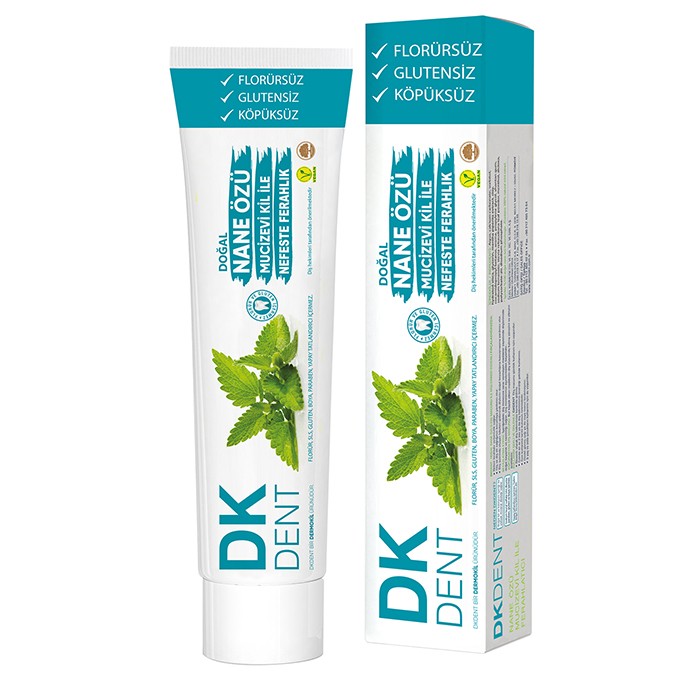 DKDent Mint Extract Natural Tooth Pasteless Fluorure 75 ml